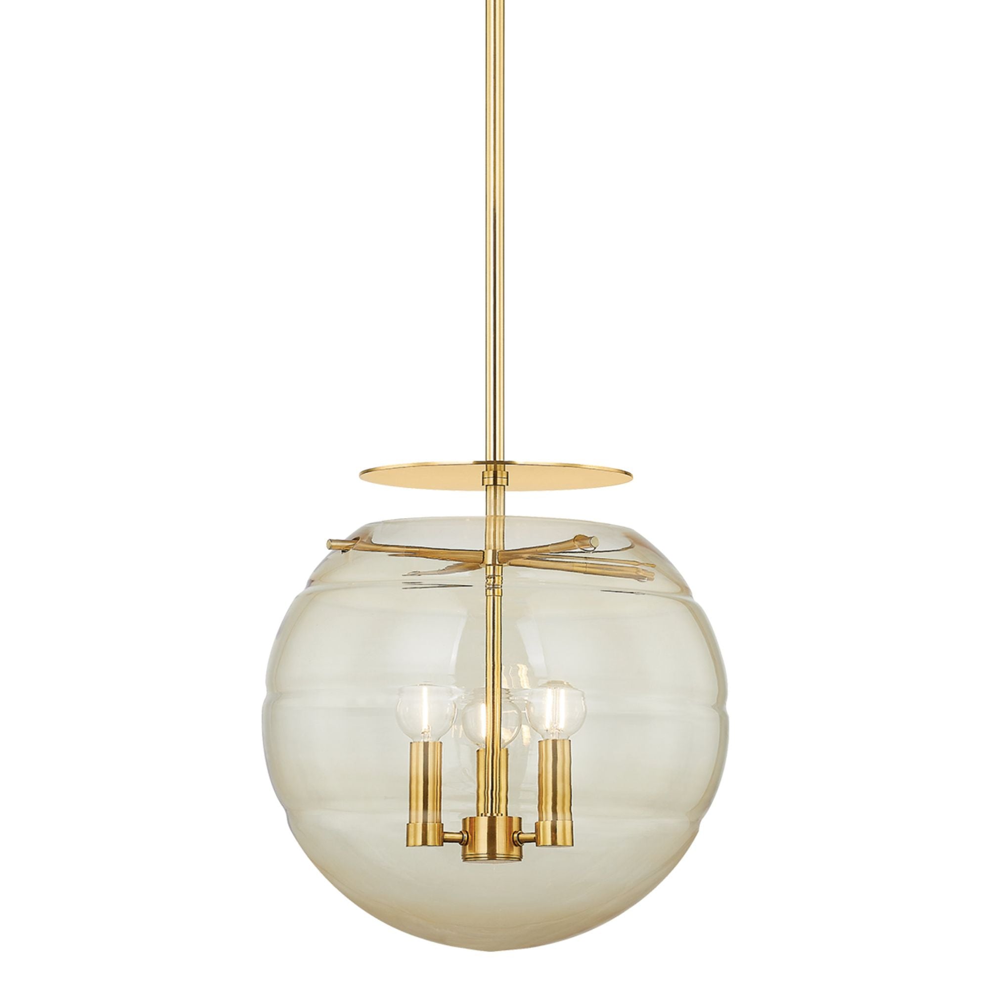 Gill 3-Light Pendant in  Aged Brass 15L x 15W x 15.5H