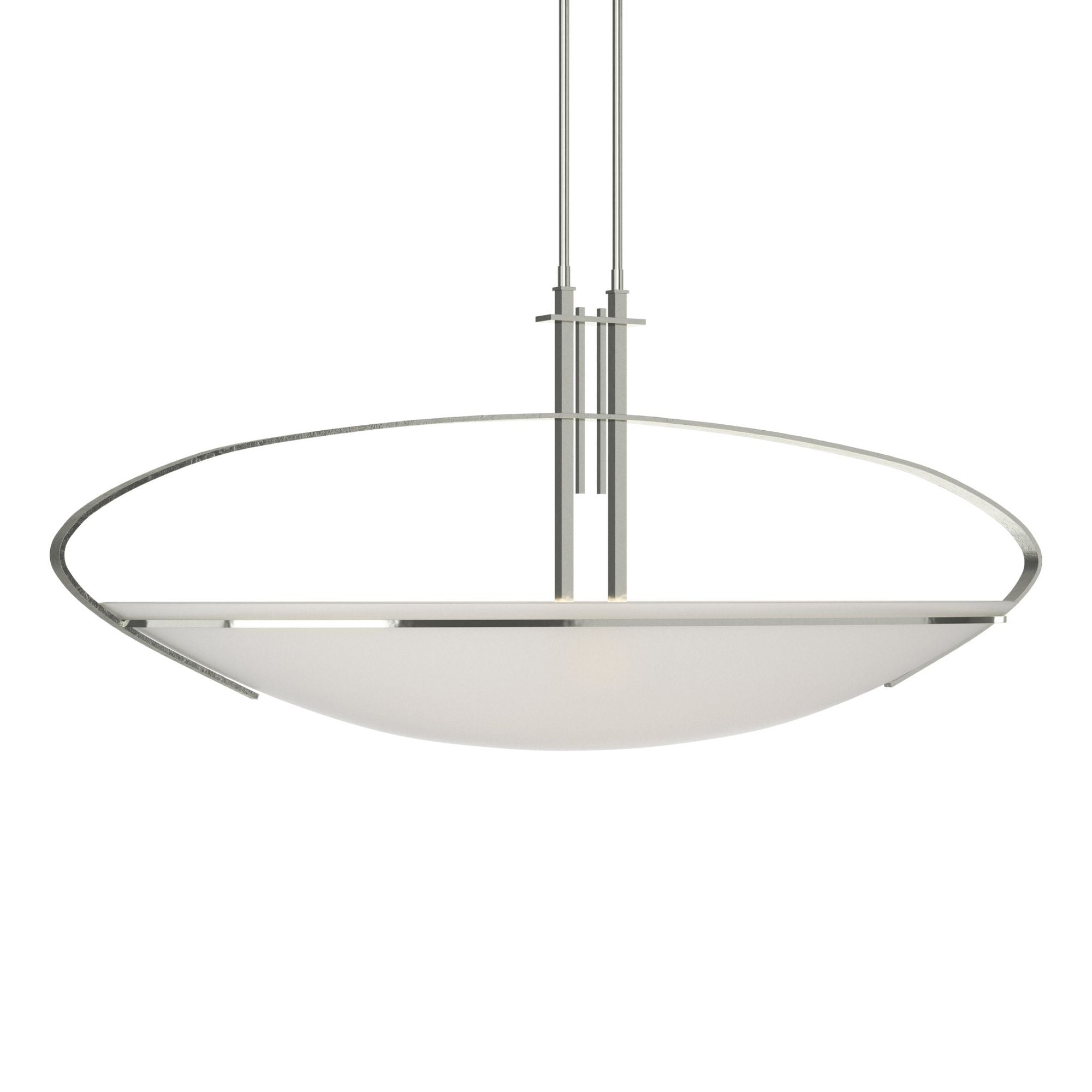 Mackintosh Large Pendant 2-Light Opal Glass (GG) in Sterling