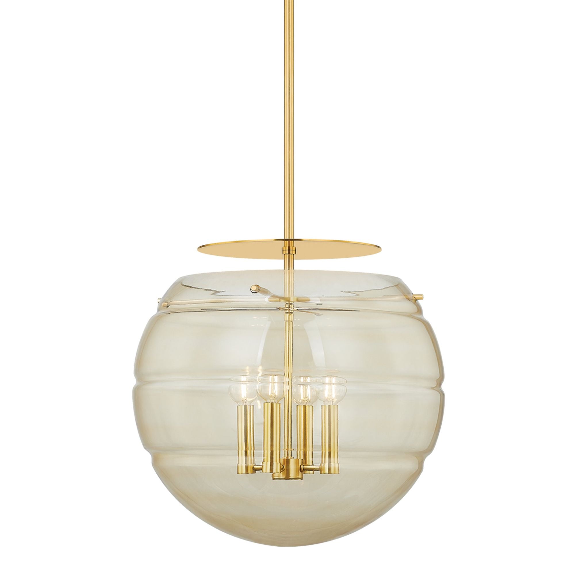 Gill 4-Light Pendant in Aged Brass 19.5W x 20H