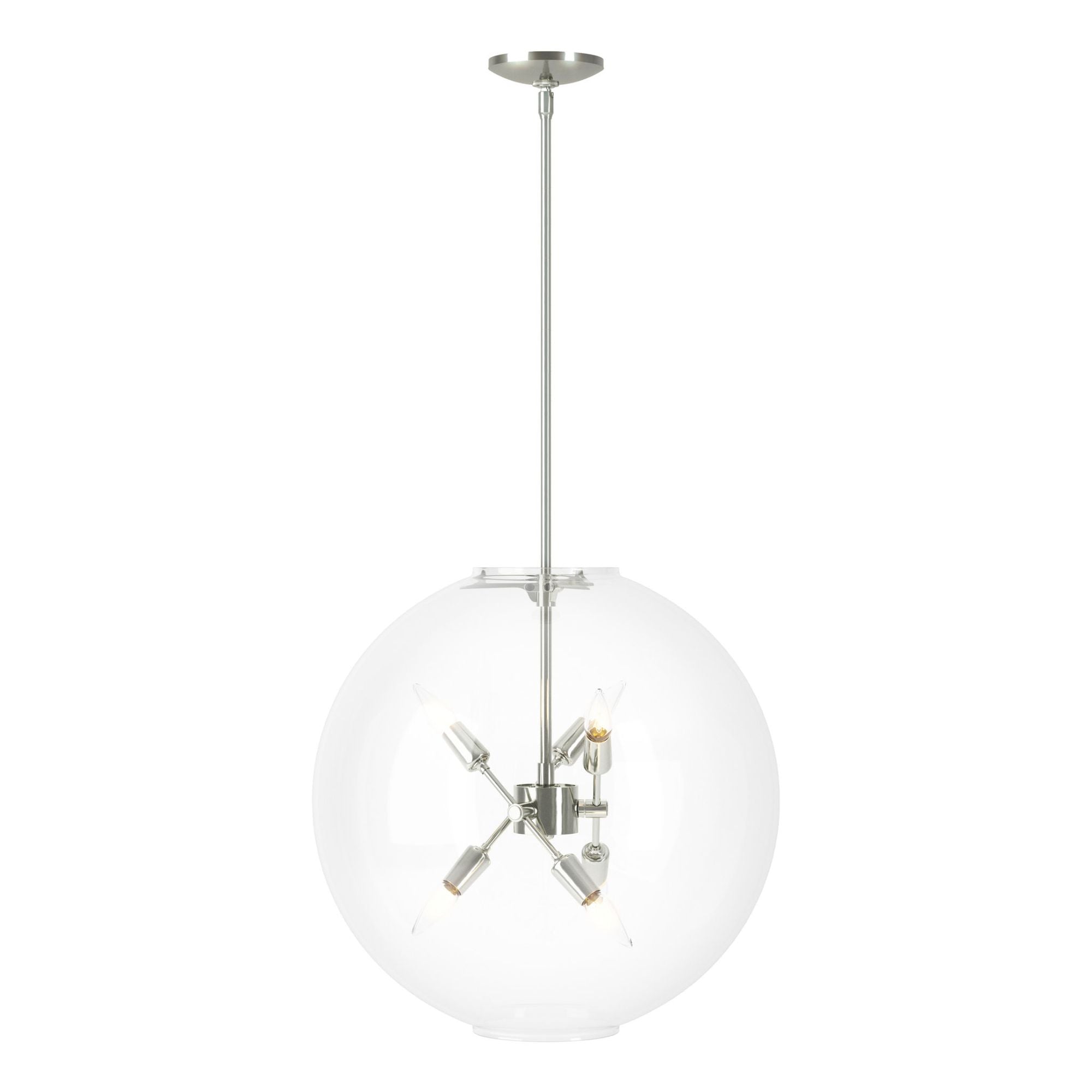 Sfera 6-Light Pendant 6-Light Clear Glass (ZM) in Sterling