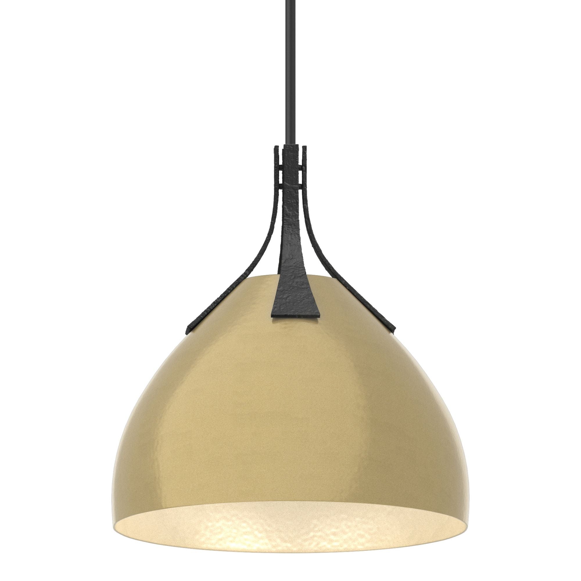 Summit Pendant 1-Light Modern Brass Accent in Black