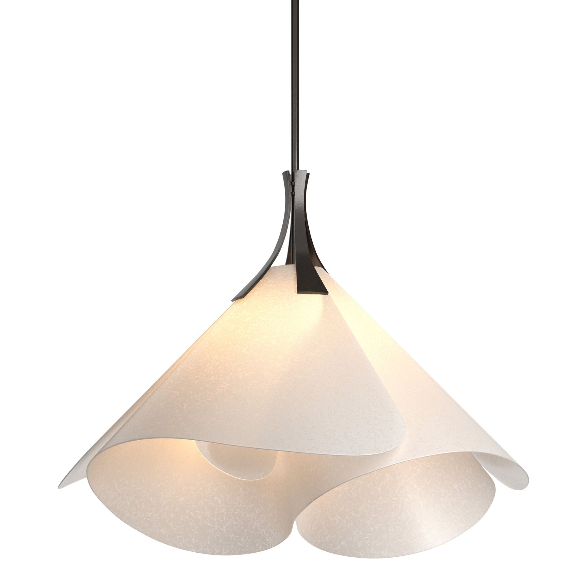 Mobius Large Pendant 1-Light Spun Frost (SH) in Oil Rubbed Bronze