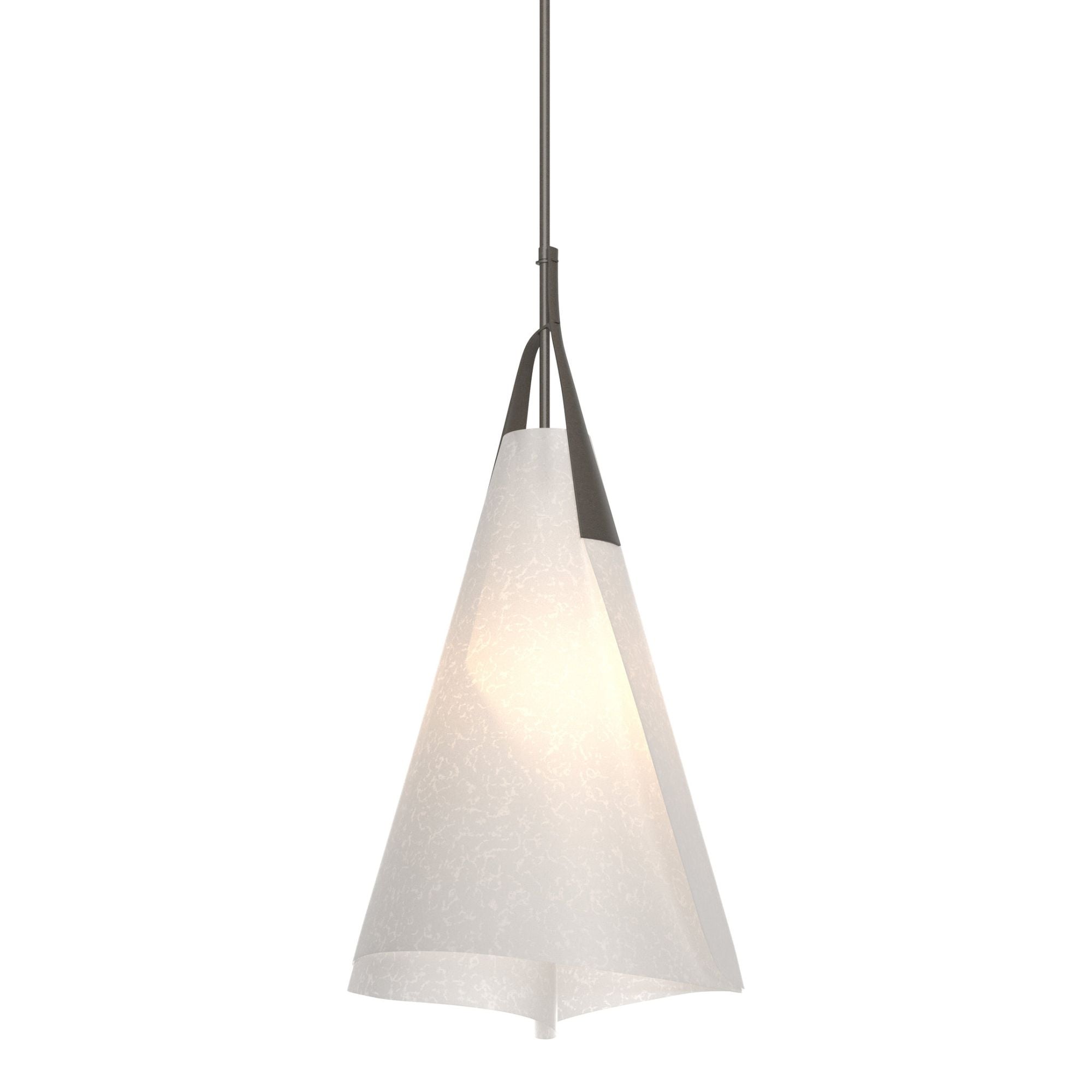 Mobius Tall Pendant 1-Light Spun Frost (SH) in Dark Smoke