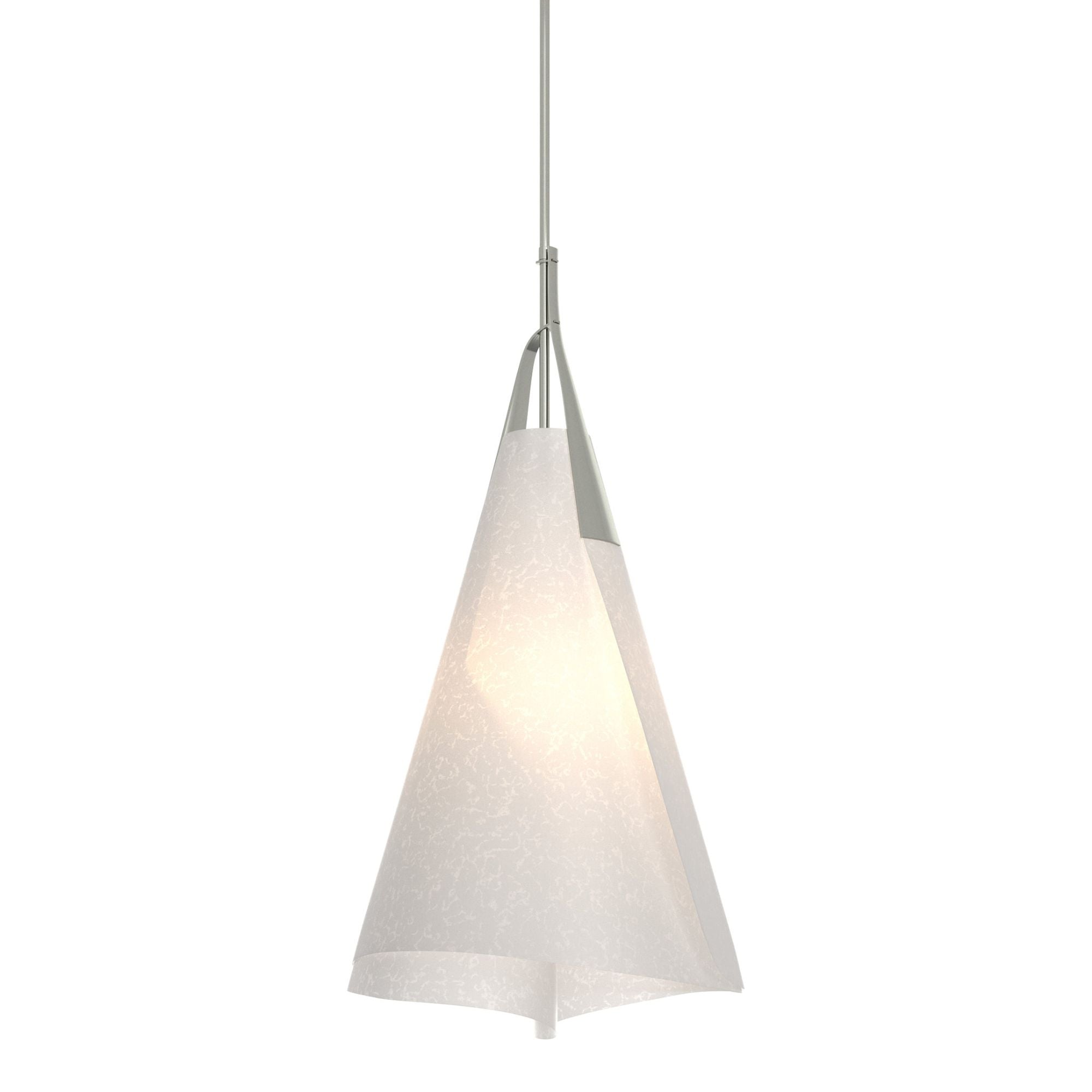 Mobius Tall Pendant 1-Light Spun Frost (SH) in Sterling