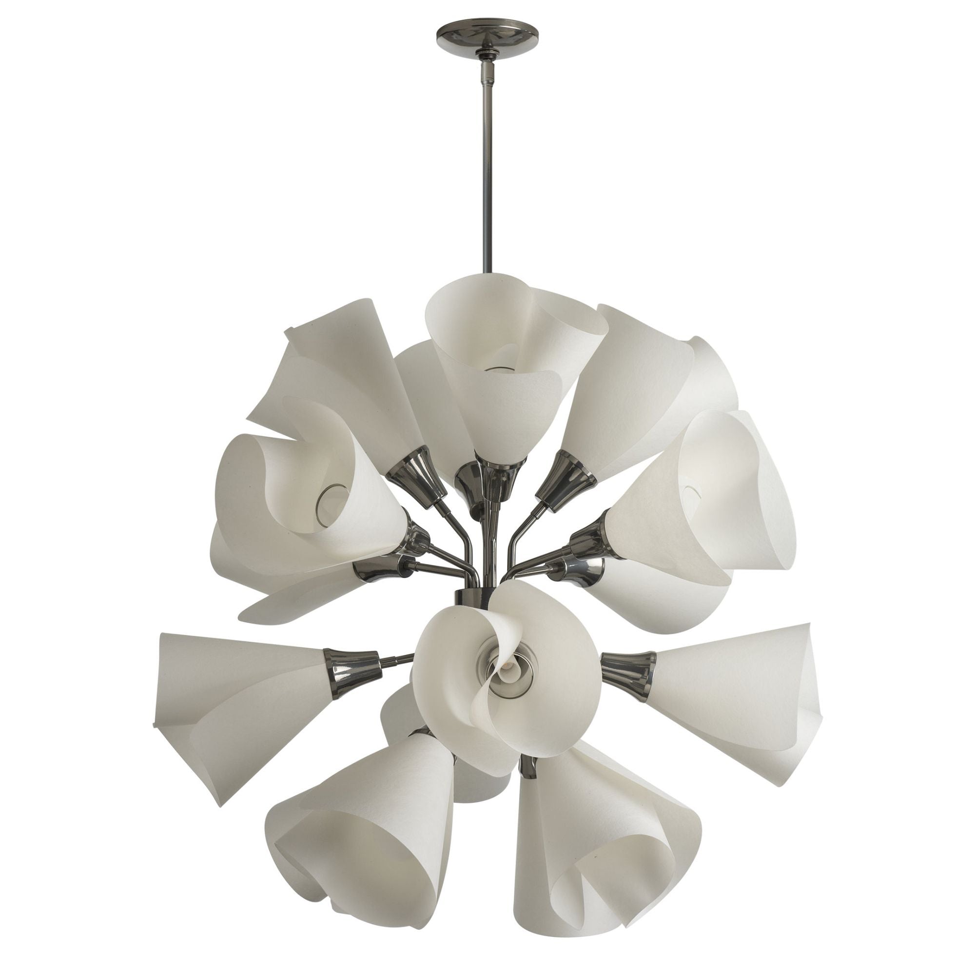 Mobius 16-Light Orb Pendant 16-Light Spun Frost (SH) in Sterling