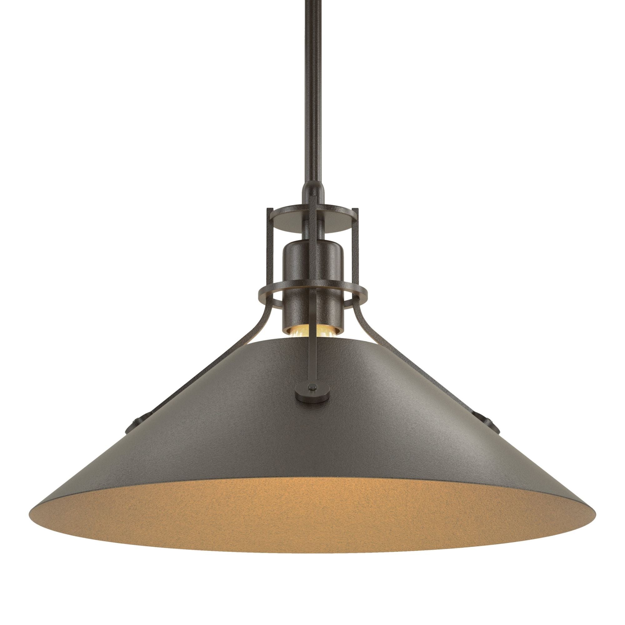 Henry Medium Steel Shade Pendant 1-Light Oil Rubbed Bronze Accent in Oil Rubbed Bronze