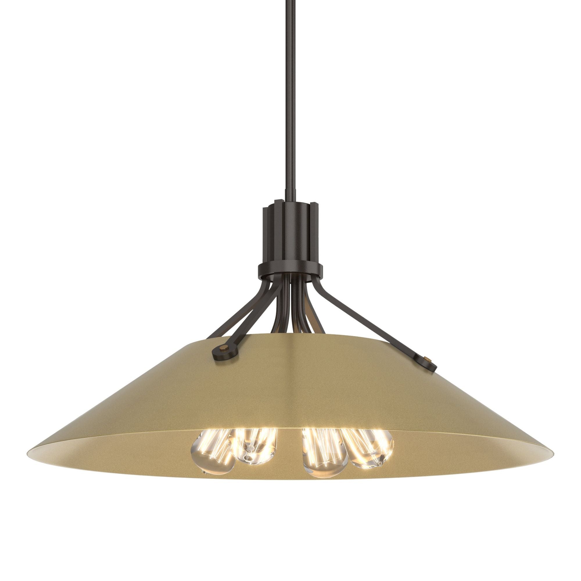 Henry Pendant 4-Light Modern Brass Accent in Oil Rubbed Bronze