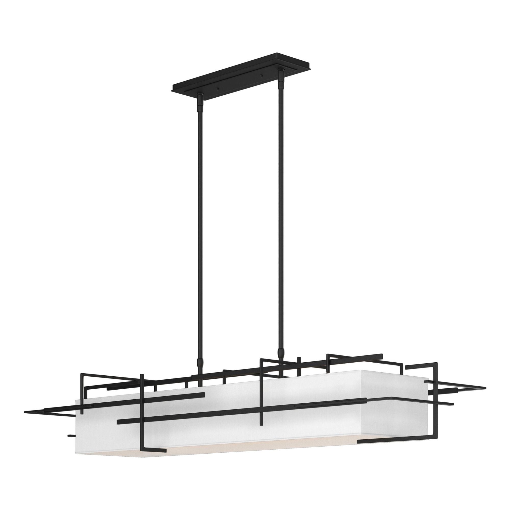 Etch Pendant 4-Light Natural Anna Shade (SF) in Black