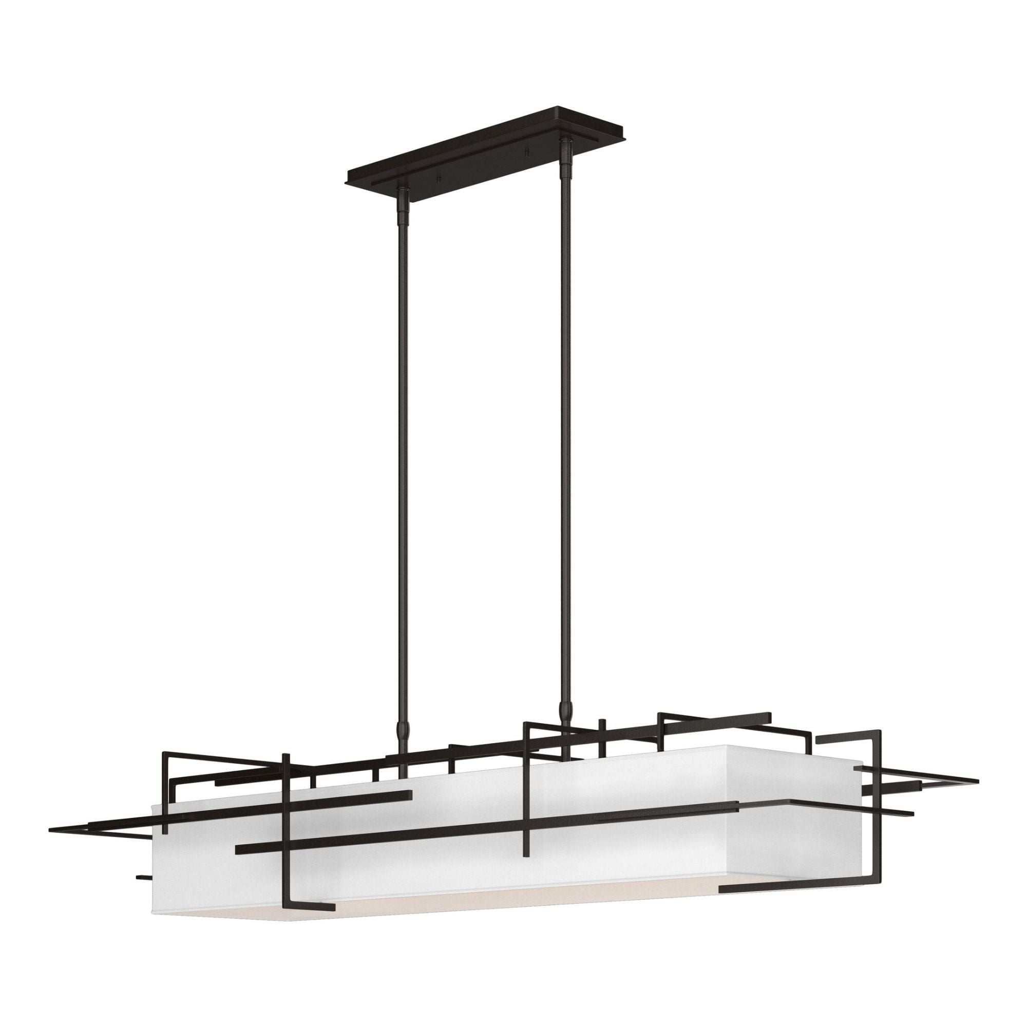 Etch Pendant 4-Light Natural Anna Shade (SF) in Oil Rubbed Bronze