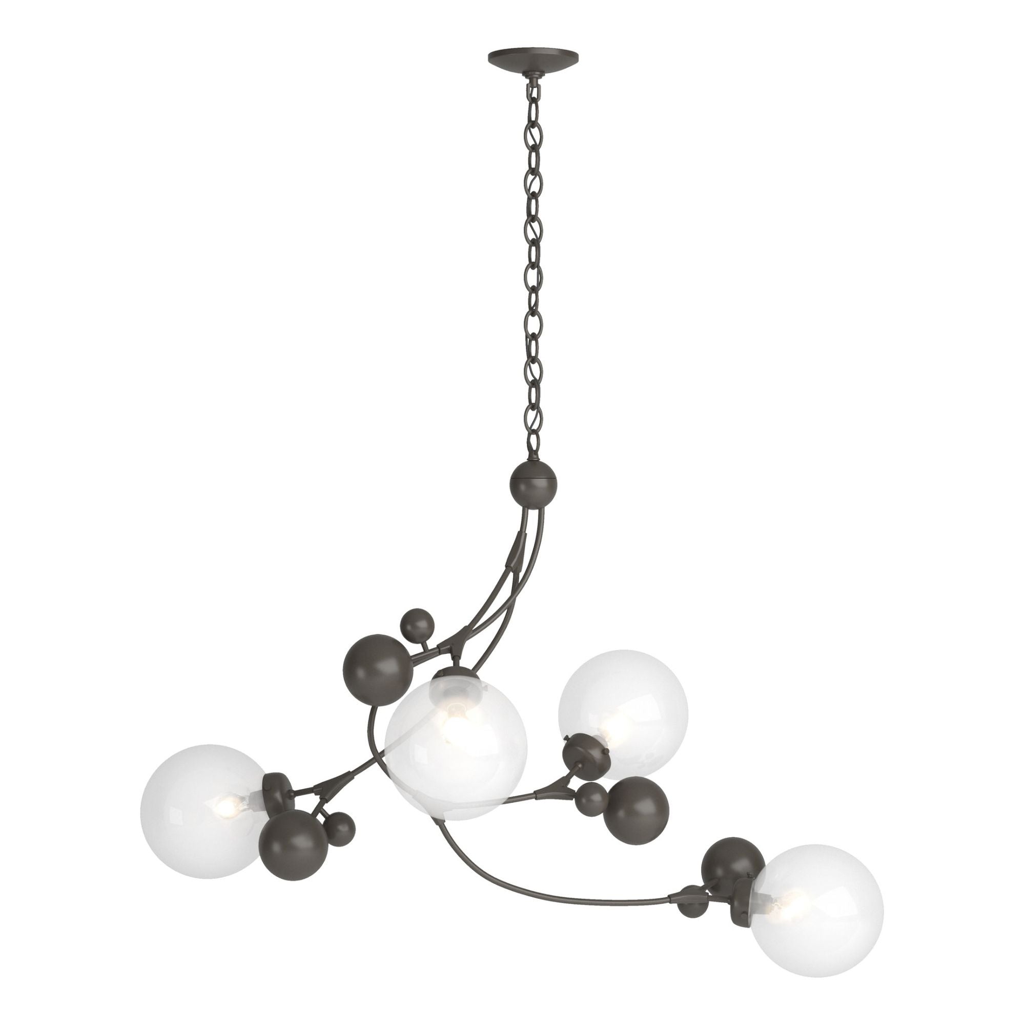 Sprig Pendant 4-Light Opaline Glass (WF) in Dark Smoke