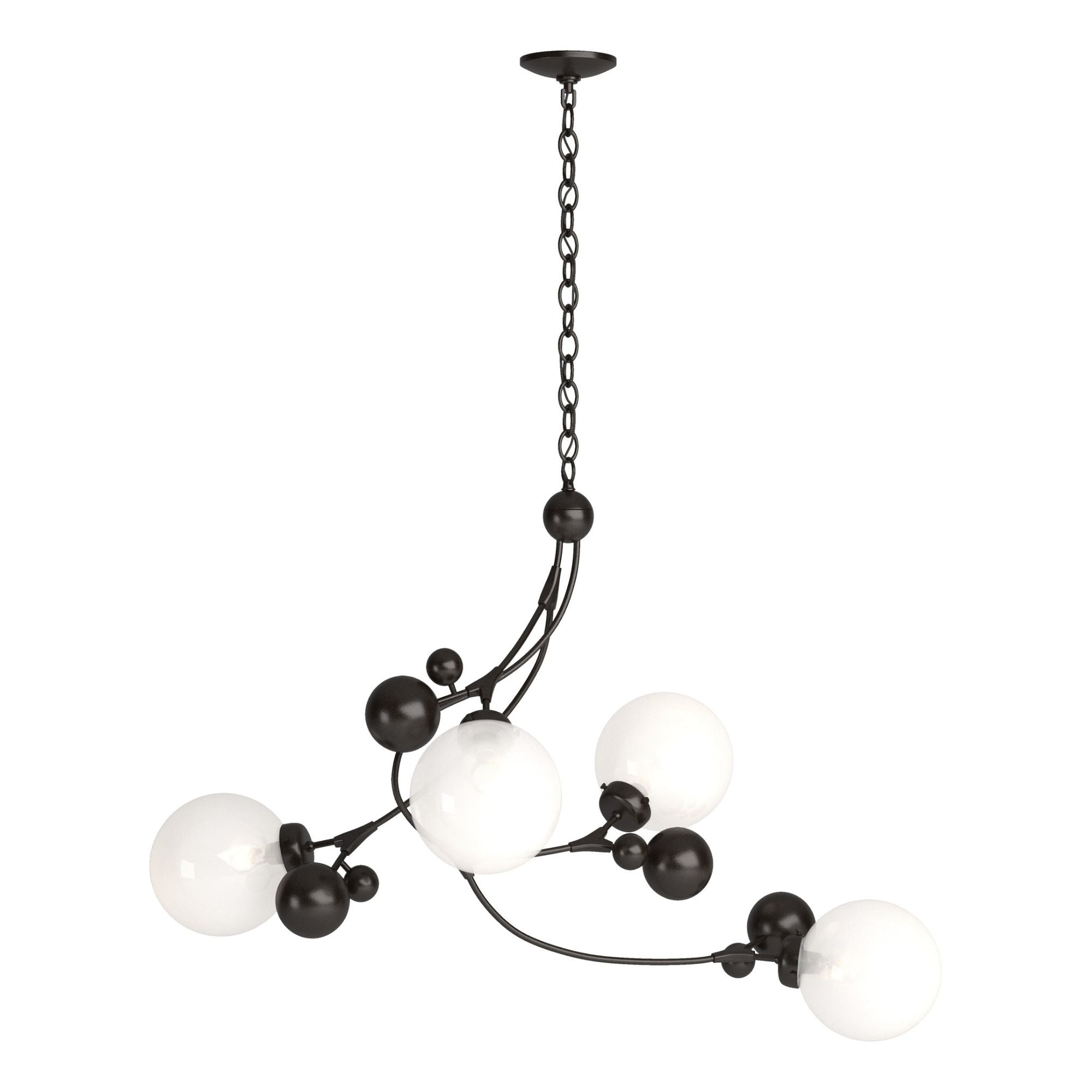 Sprig Pendant 4-Light Opaline Glass (WF) in Oil Rubbed Bronze
