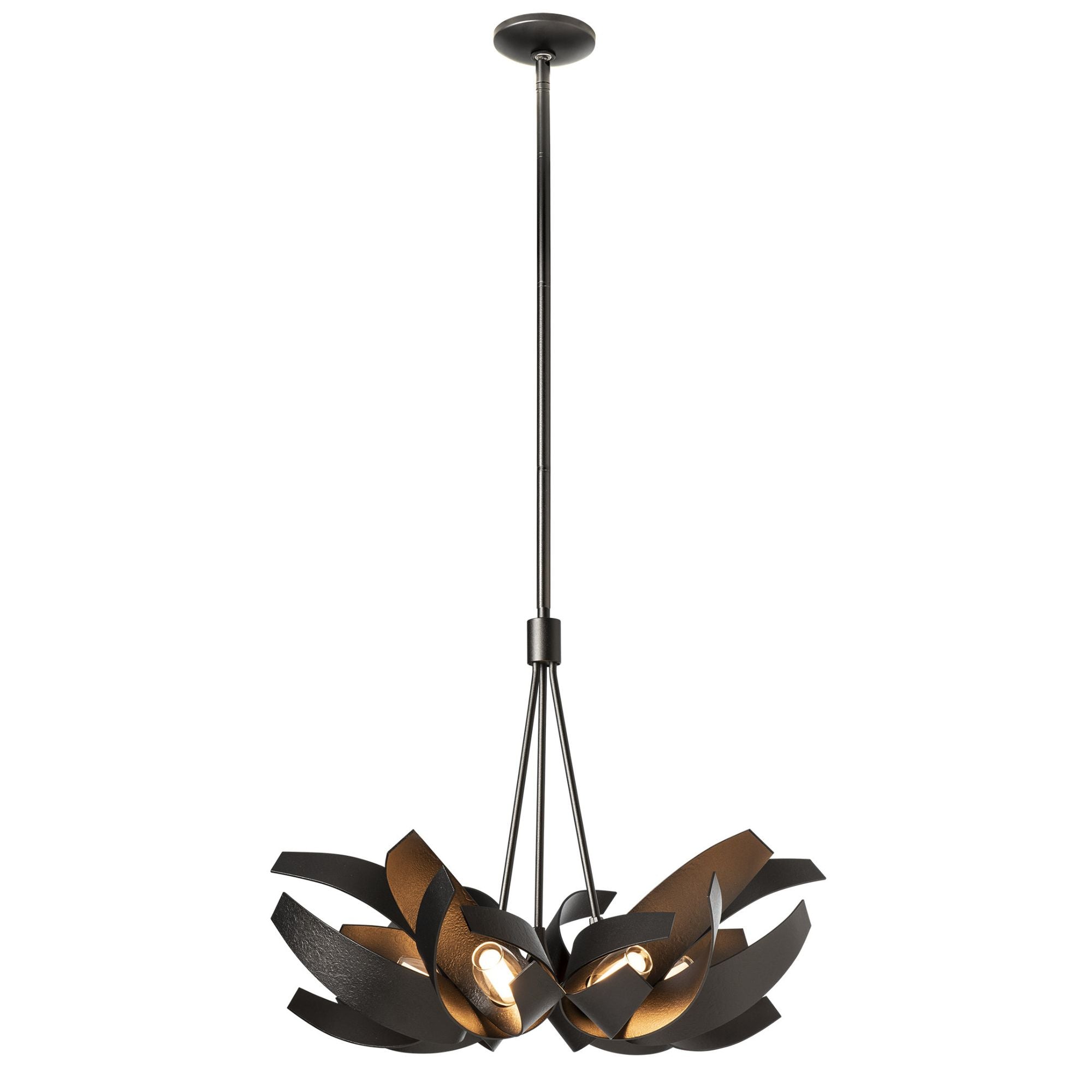 Corona Pendant 6-Light Clear Glass with Frosted Diffuser (YE) in Oil Rubbed Bronze