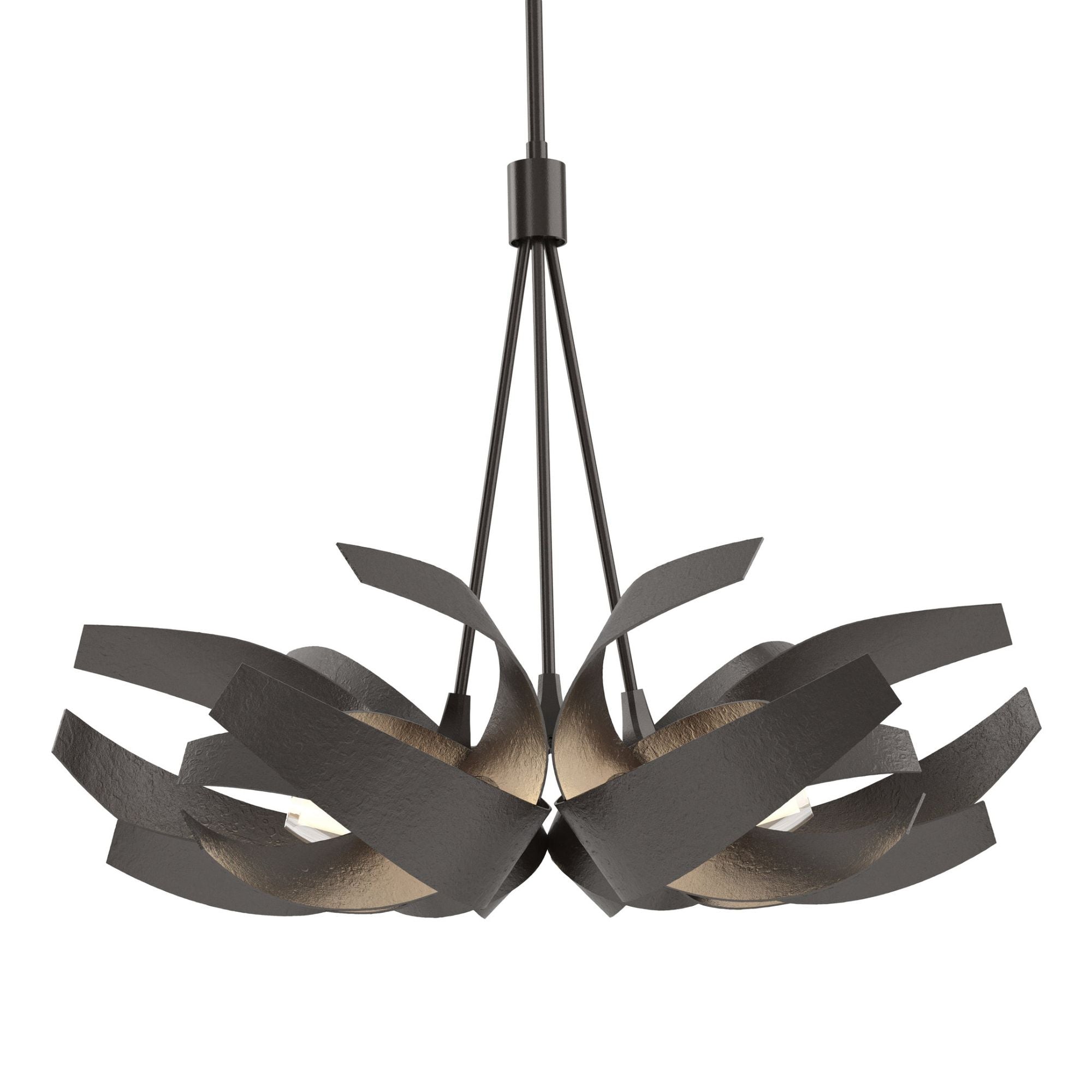Corona Pendant 6-Light Clear Glass with Frosted Diffuser (YE) in Oil Rubbed Bronze