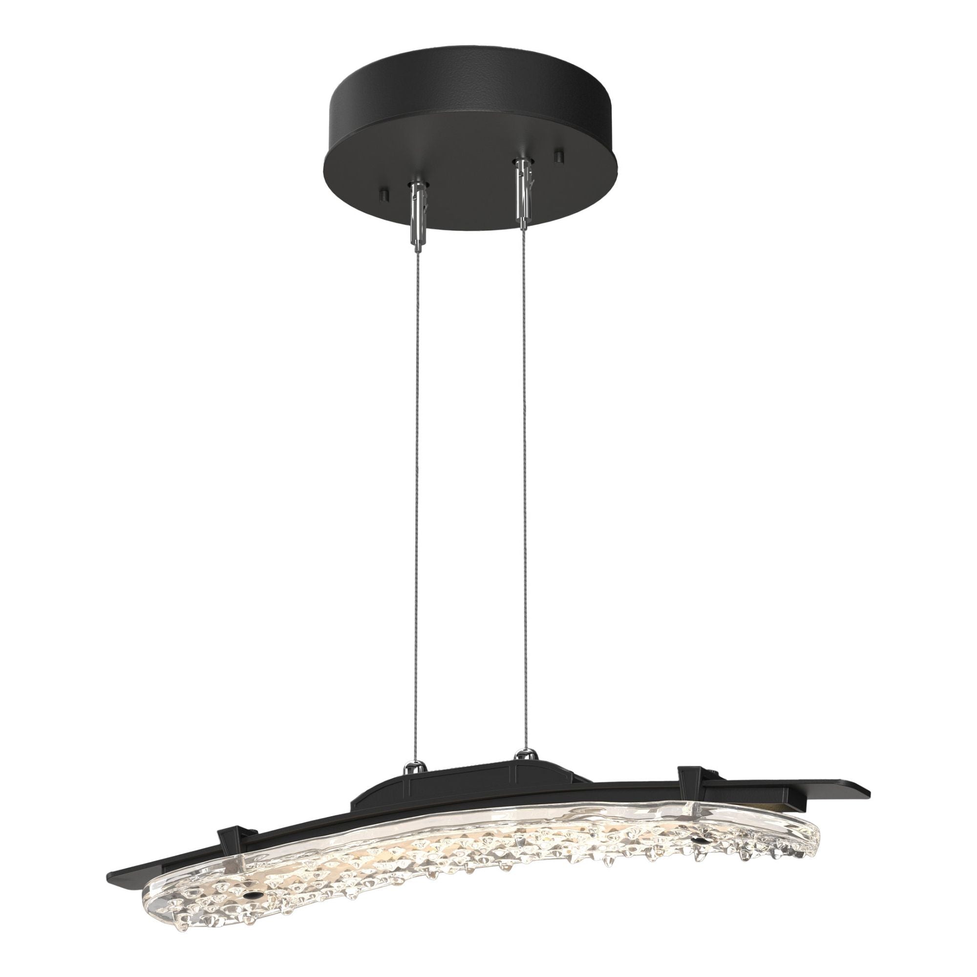 Glissade LED Pendant LED Clear Glass (ZM) in Black