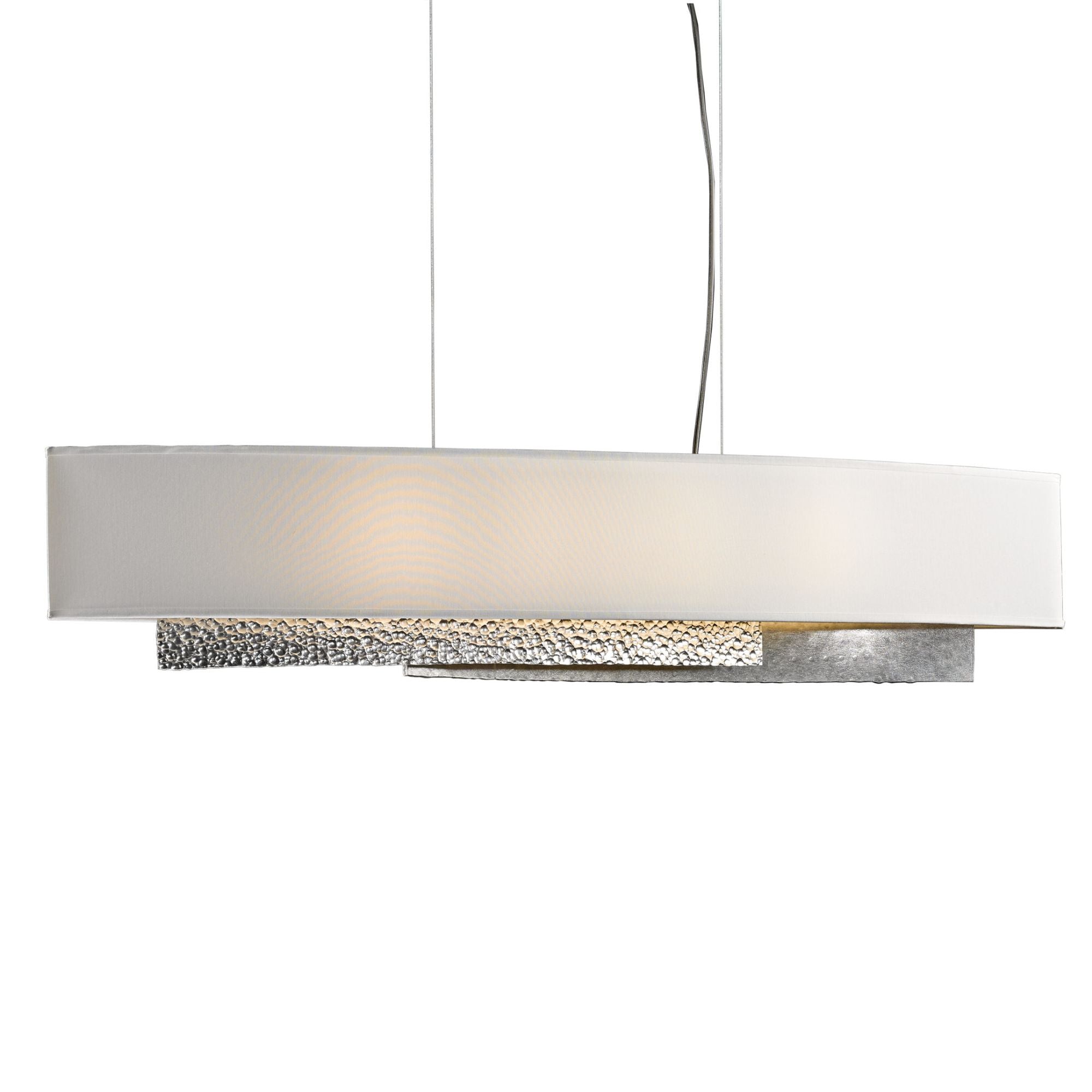 Oceanus Pendant 4-Light Natural Anna Shade (SF) in Sterling
