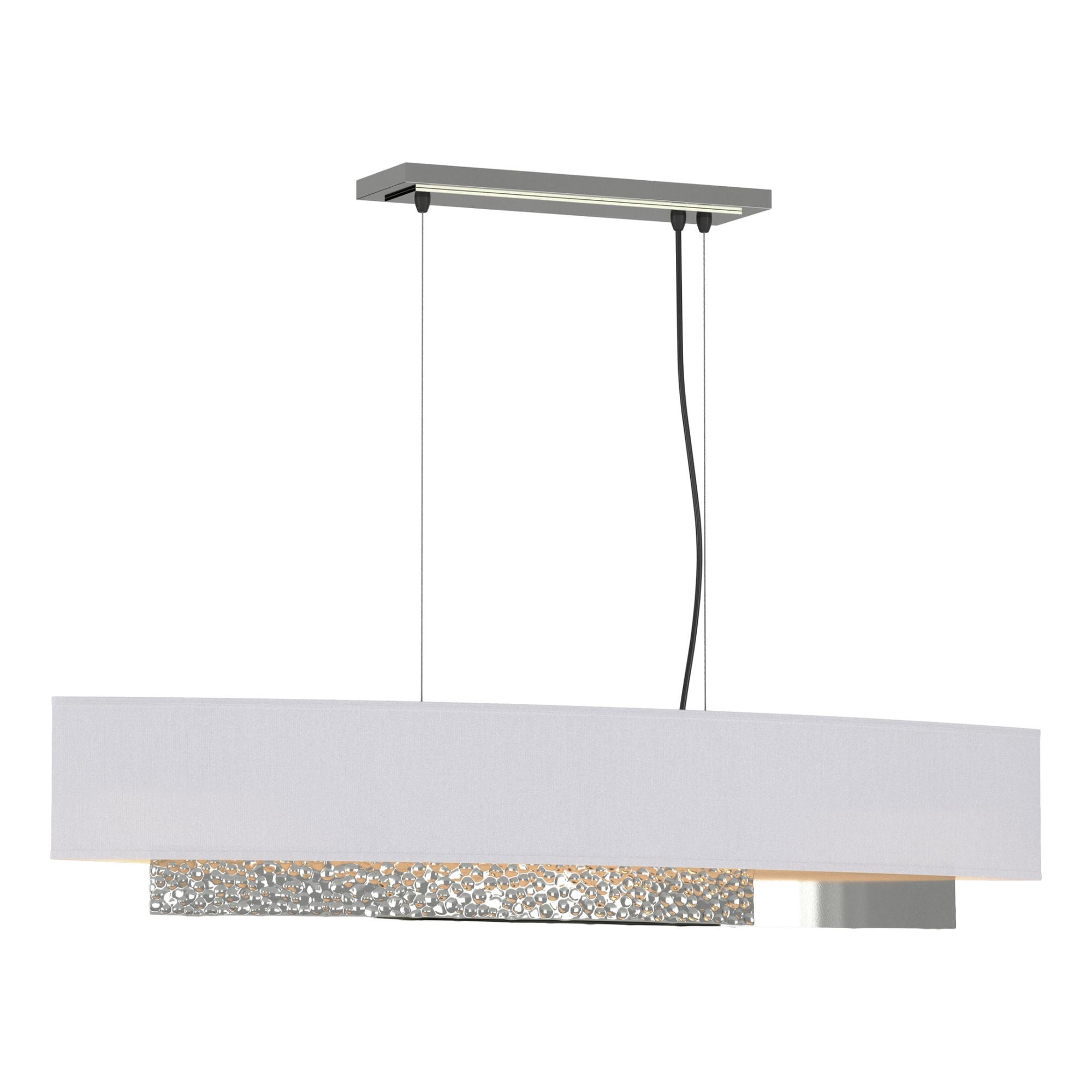 Oceanus Pendant 4-Light Natural Anna Shade (SF) in Sterling