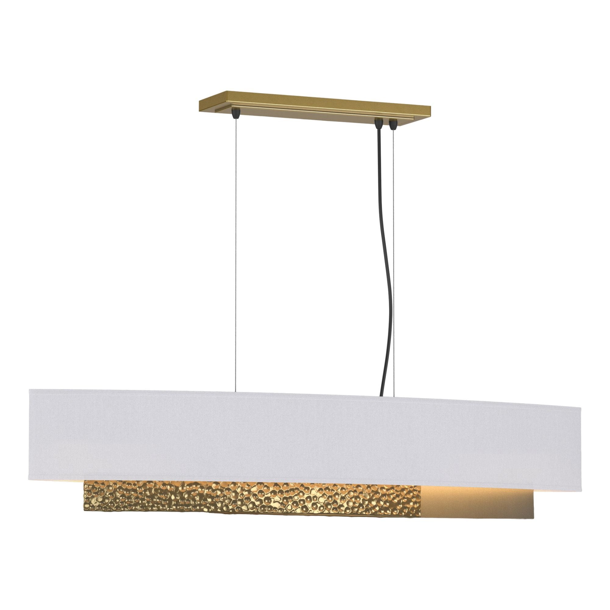 Oceanus Pendant 4-Light Natural Anna Shade (SF) in Modern Brass