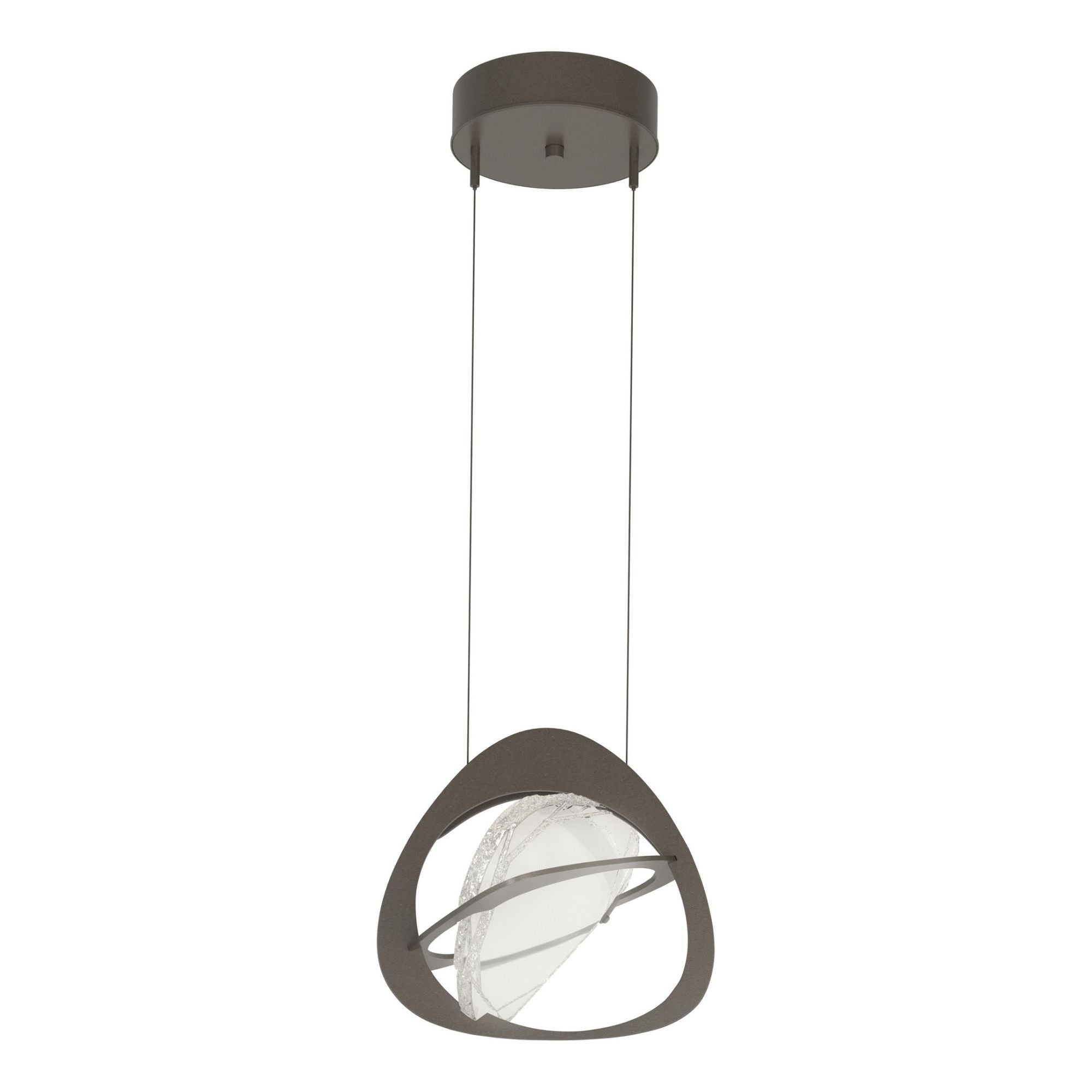 Venn Pendant LED Clear Glass (ZM) in Dark Smoke