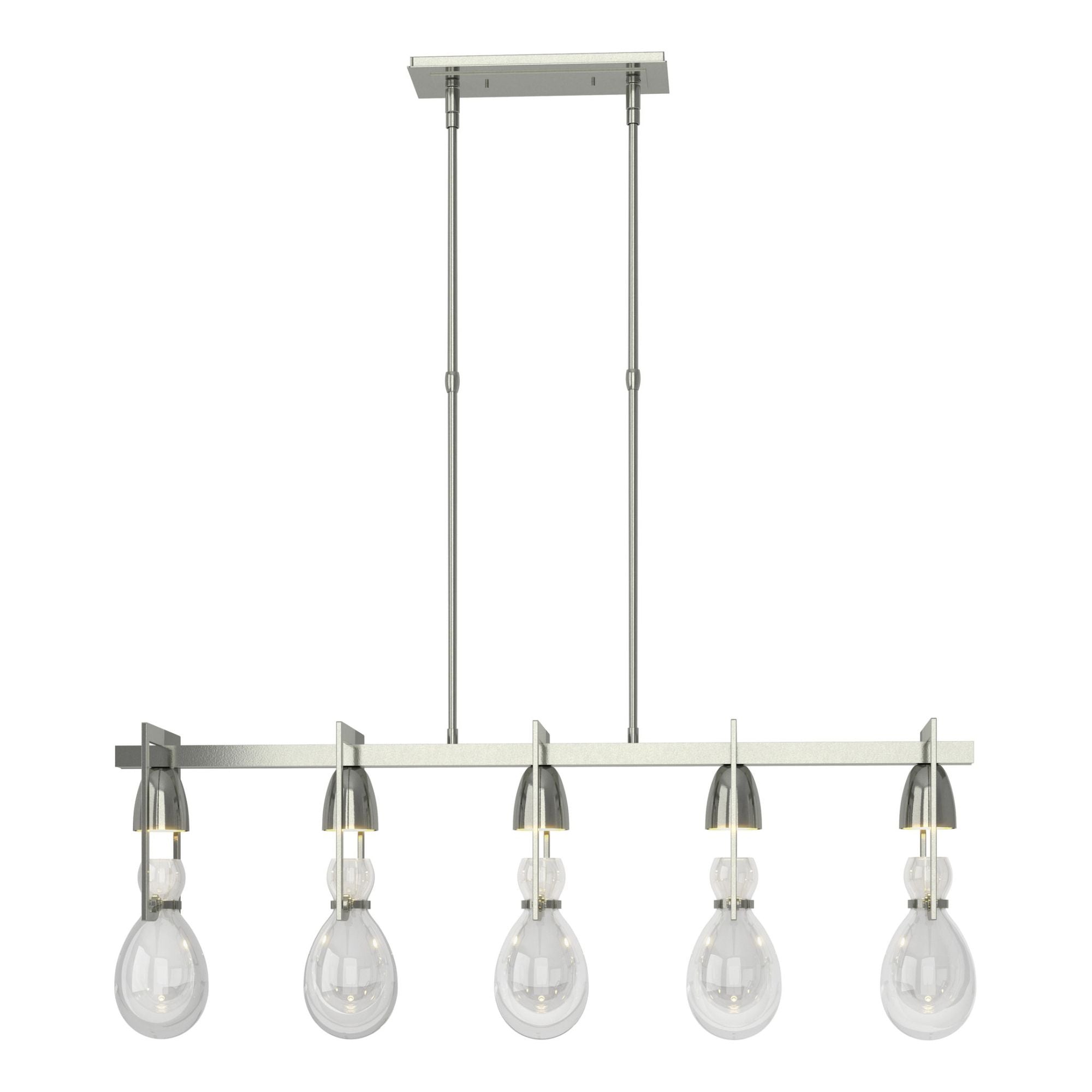 Apothecary Pendant 5-Light Clear Glass (ZM) in Sterling