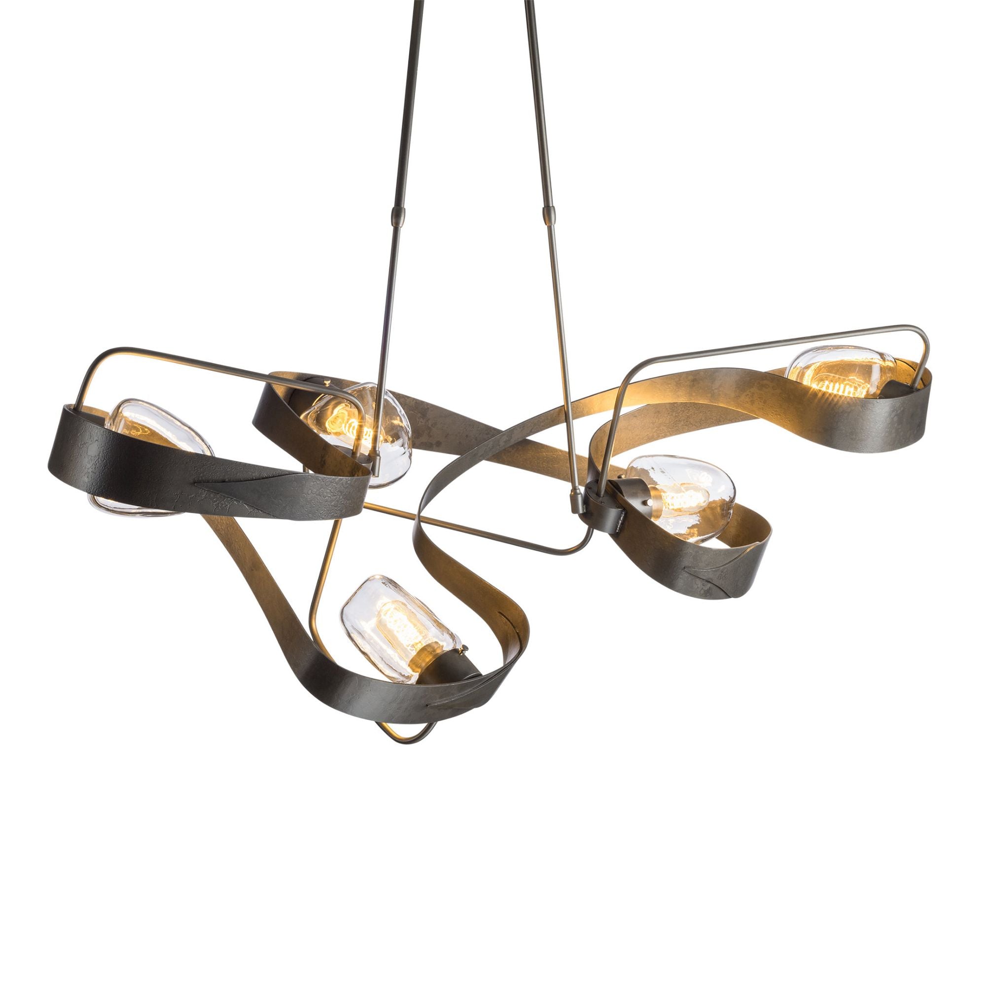 Graffiti Pendant 5-Light Clear Glass (ZM) in Dark Smoke