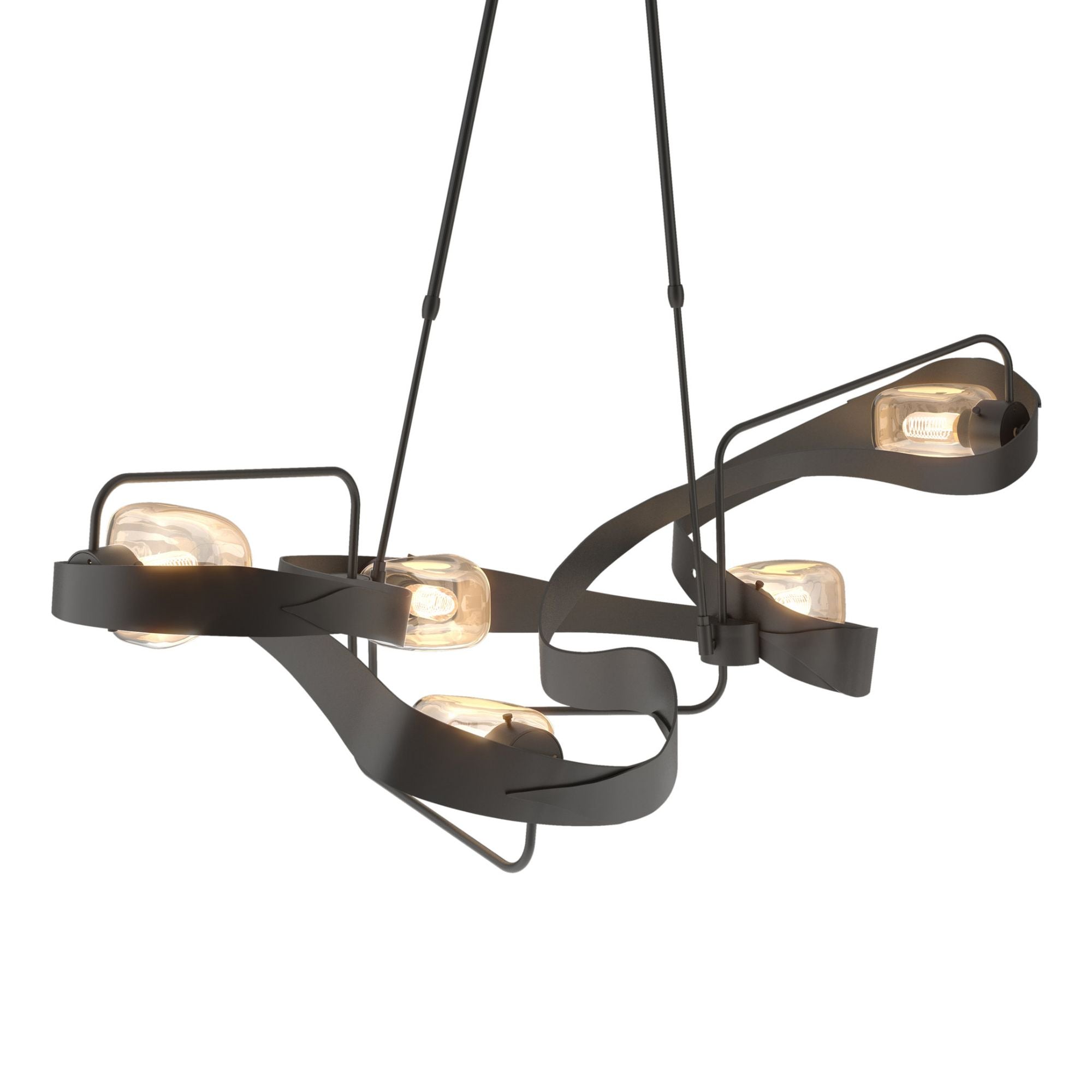 Graffiti Pendant 5-Light Clear Glass (ZM) in Black