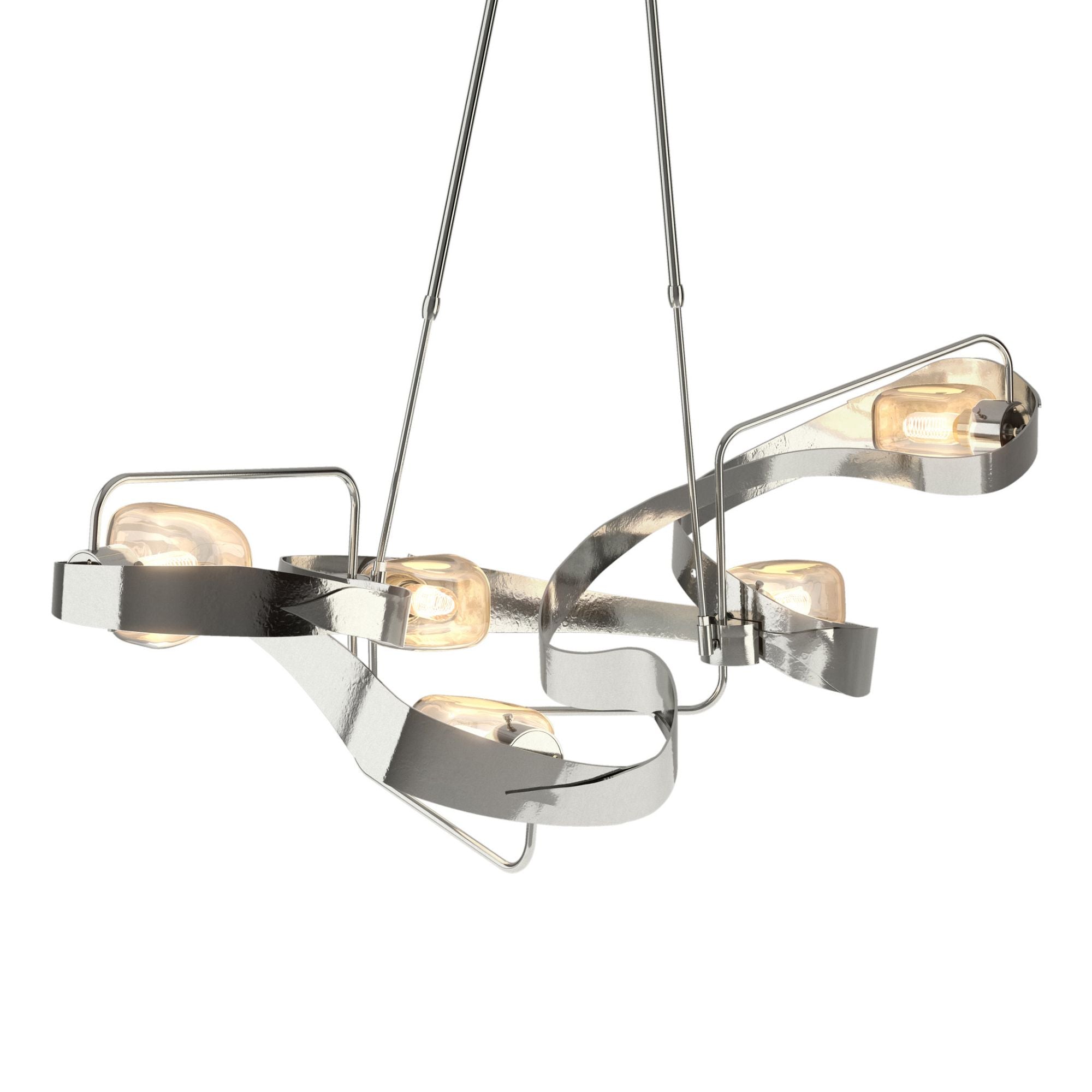 Graffiti Pendant 5-Light Clear Glass (ZM) in Sterling