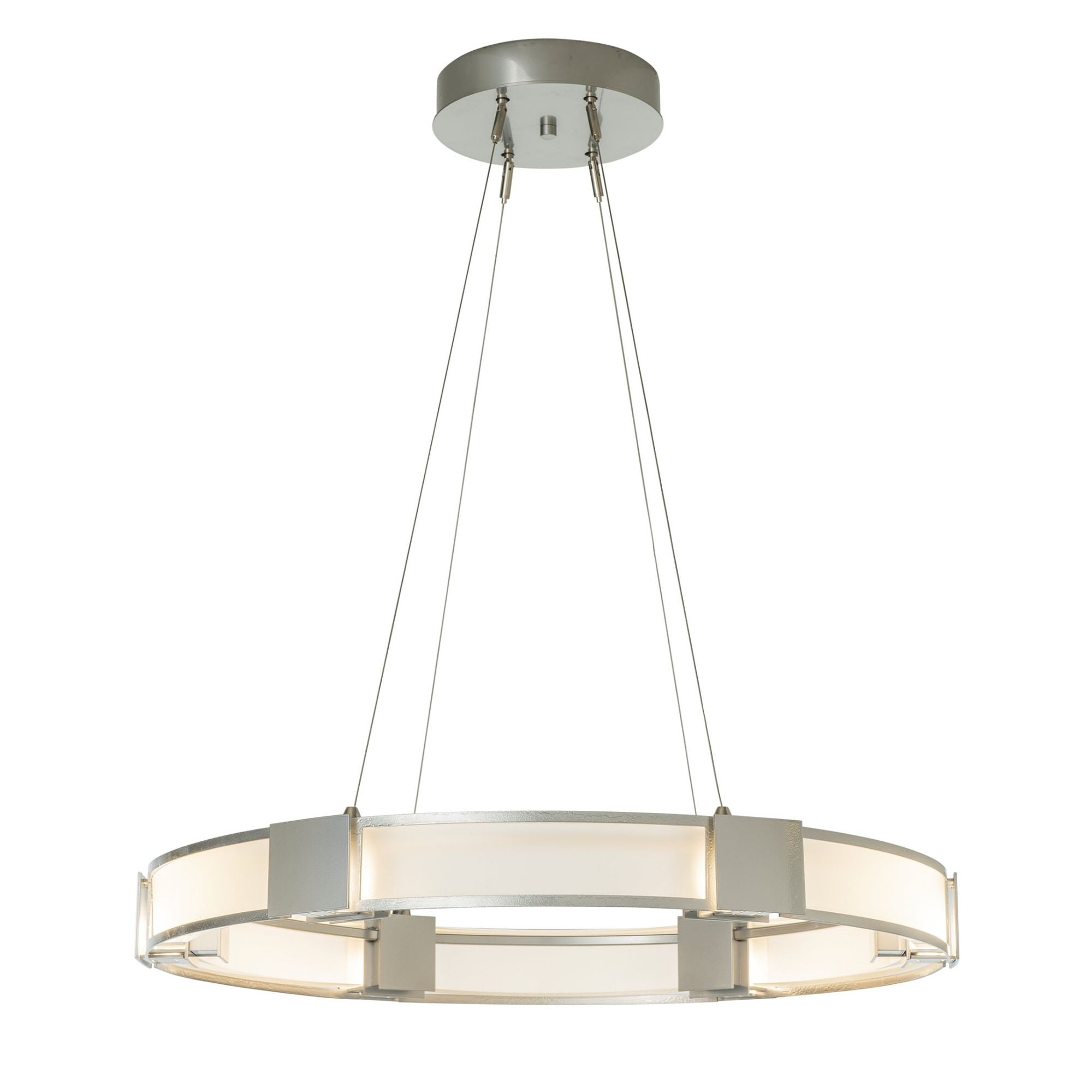 Aura Glass Pendant 6-Light Frosted Glass (FD) in Sterling
