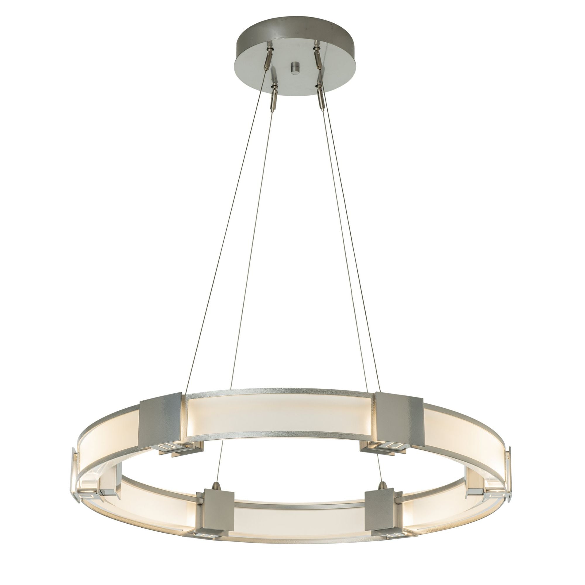 Aura Glass Pendant 6-Light Frosted Glass (FD) in Sterling