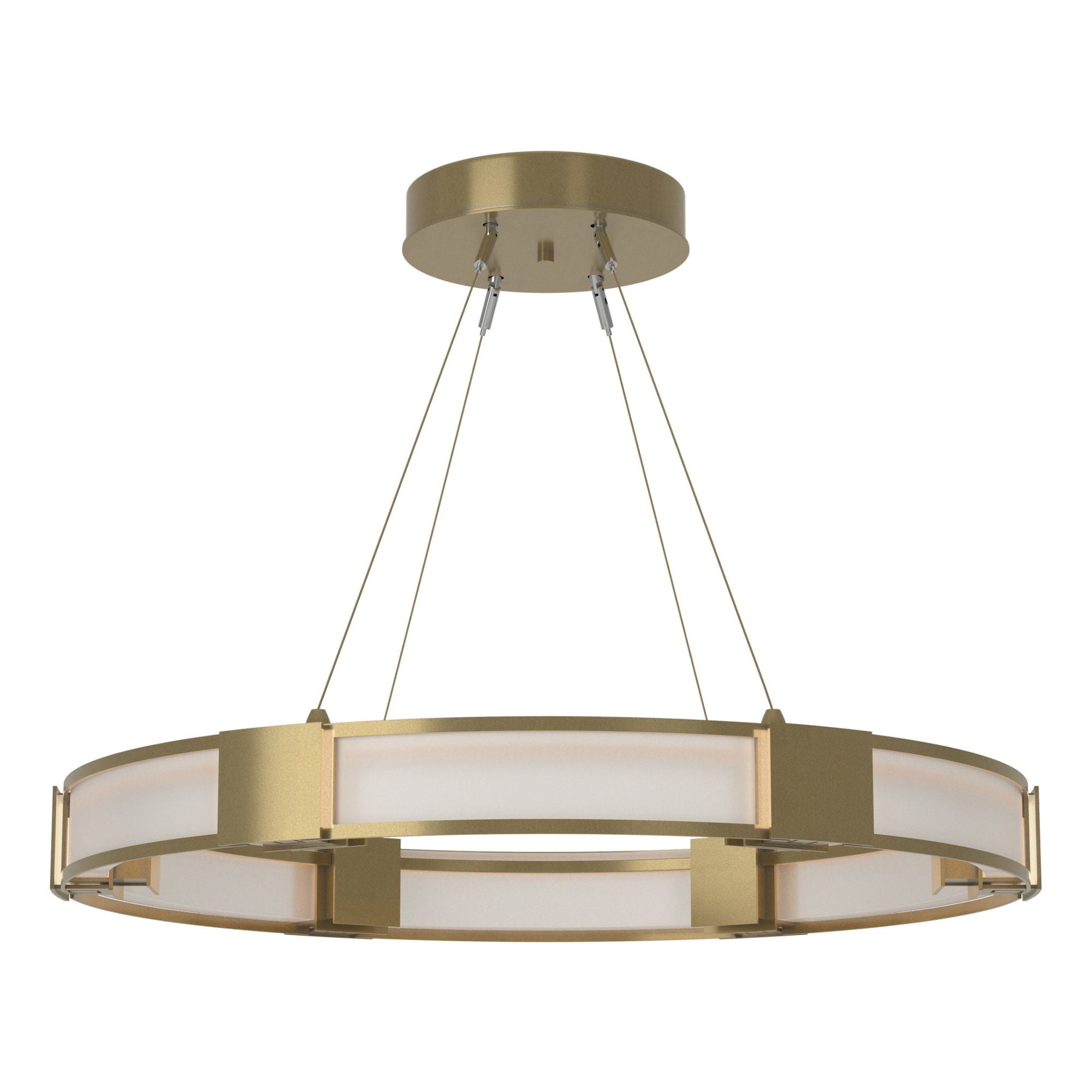 Aura Glass Pendant 6-Light Frosted Glass (FD) in Modern Brass