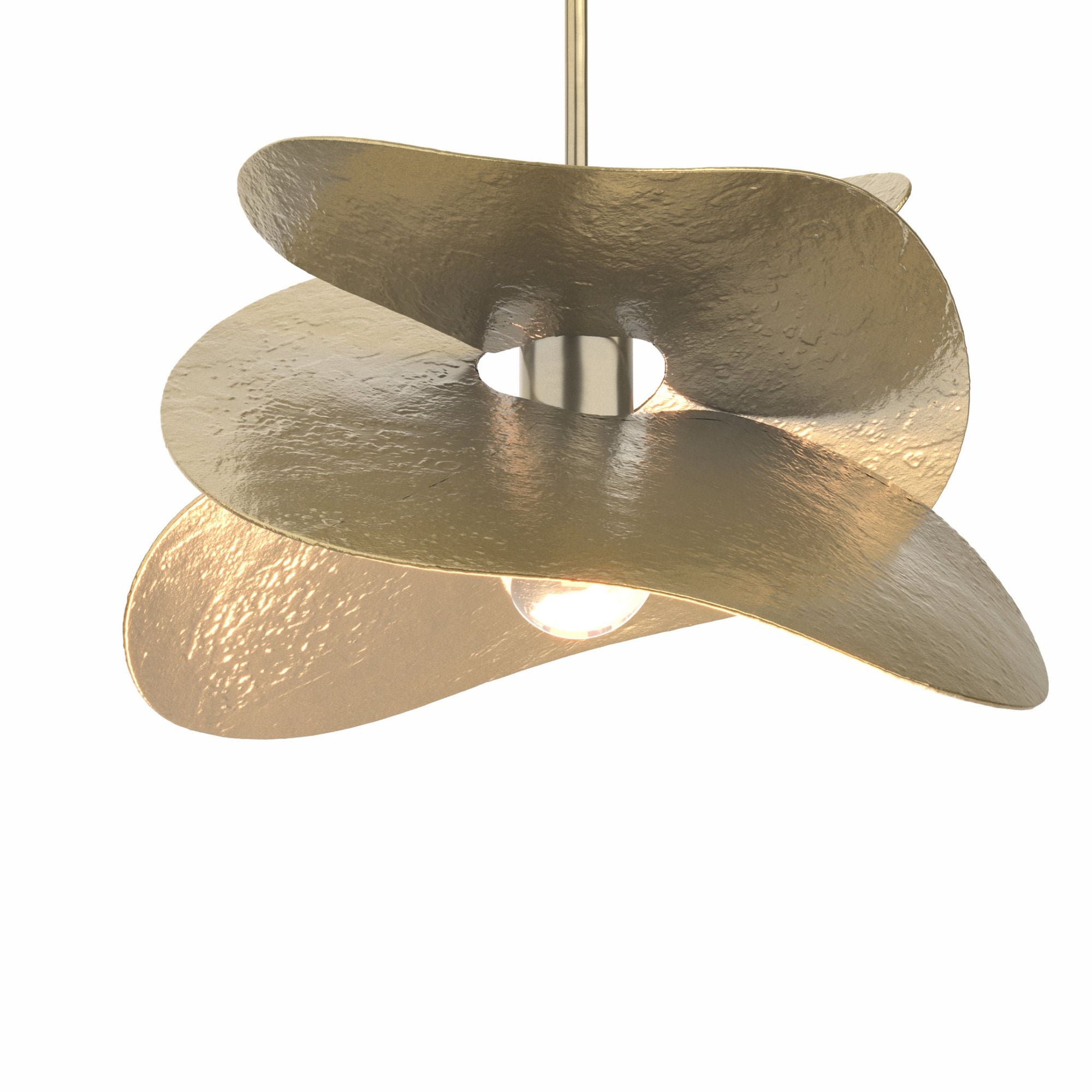 Hibiscus Small Pendant 1-Light in Modern Brass