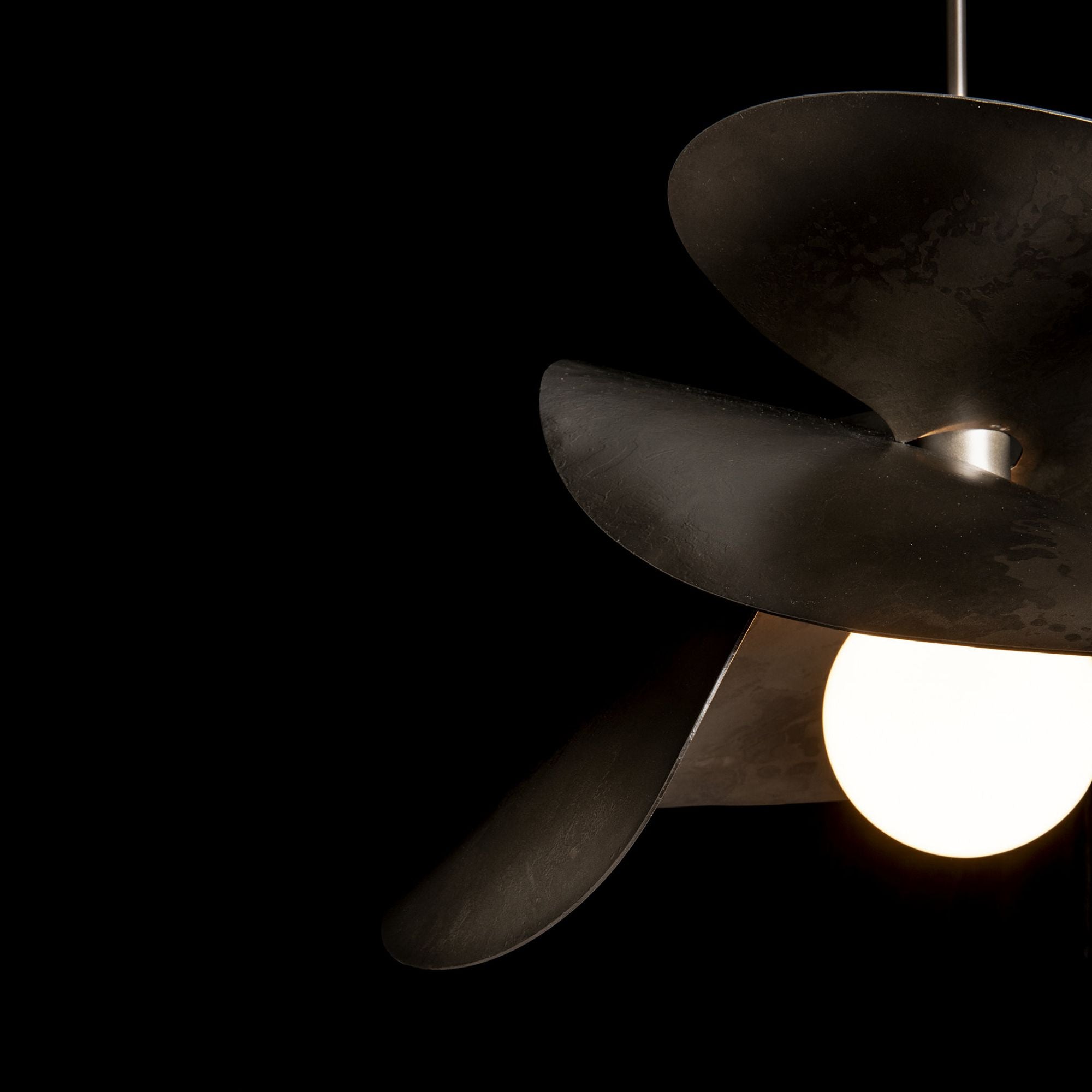 Hibiscus Large Pendant 1-Light in Dark Smoke