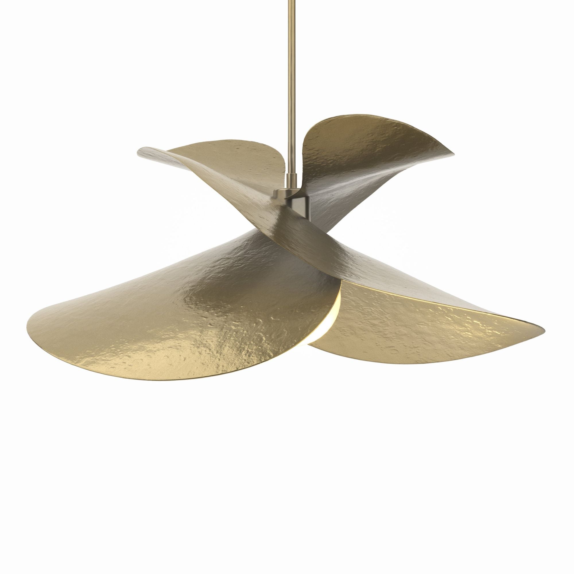 Hibiscus Large Pendant 1-Light in Modern Brass