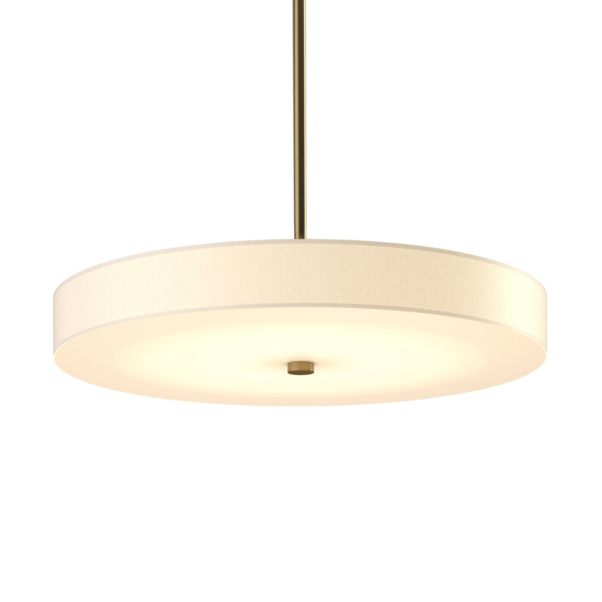 Disq Large LED Pendant LED Spun Frost (SH) in Modern Brass