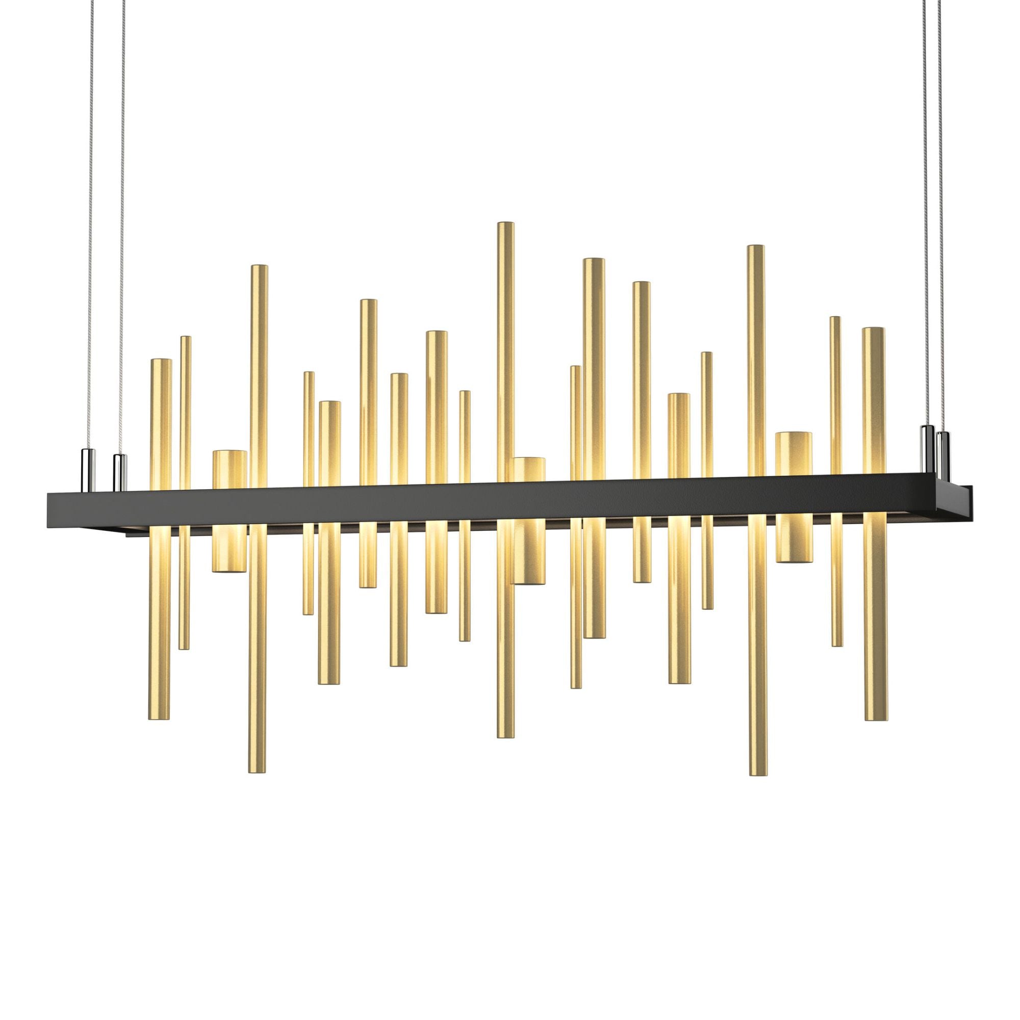 Cityscape LED Pendant Modern Brass Accent LED in Black