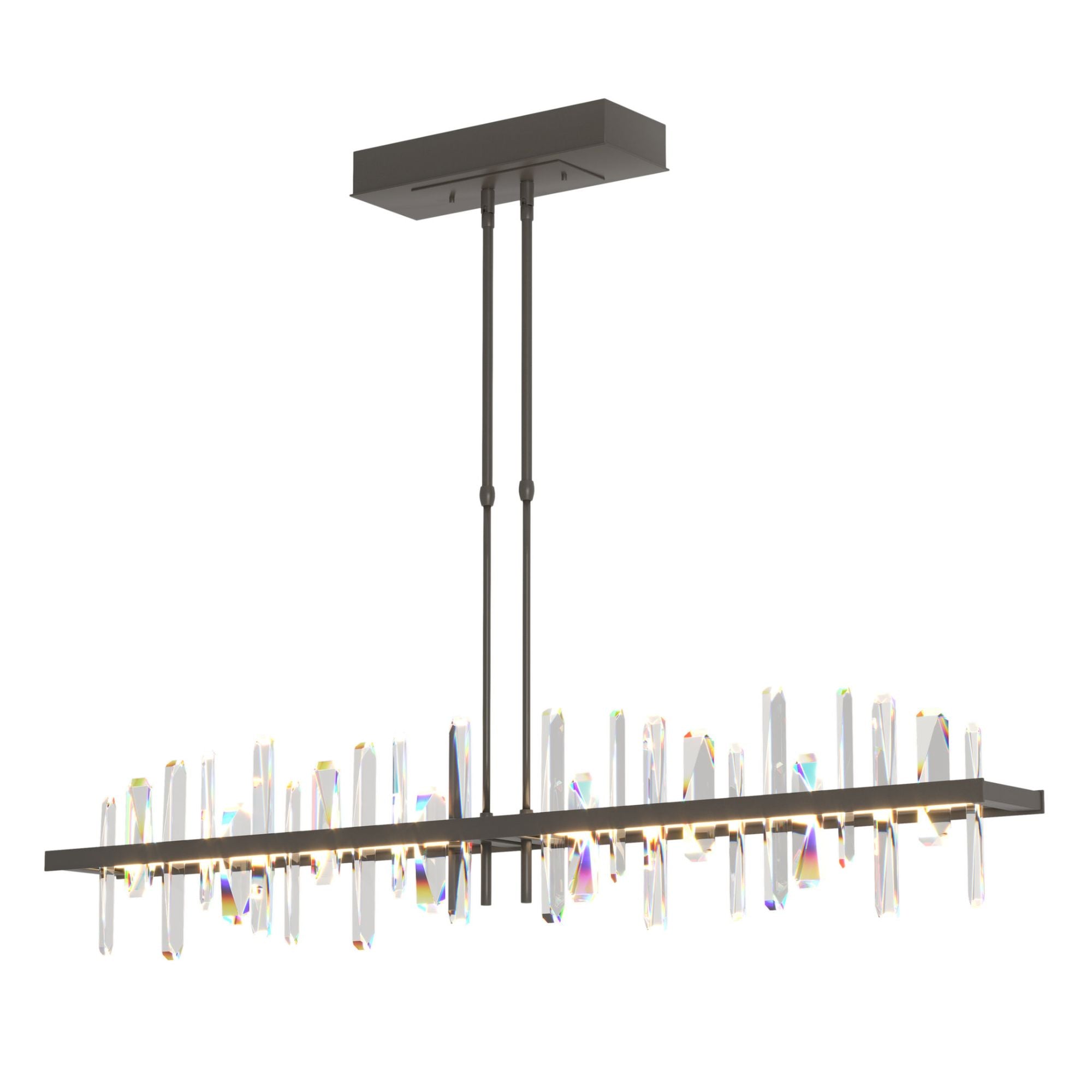 Solitude Large LED Pendant Crystal LED in Dark Smoke