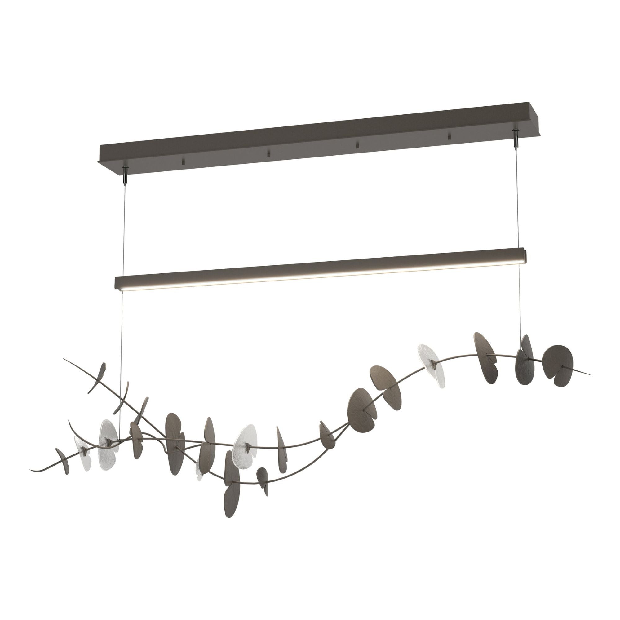 Lily LED Pendant LED Aqualite Glass (YQ) in Dark Smoke