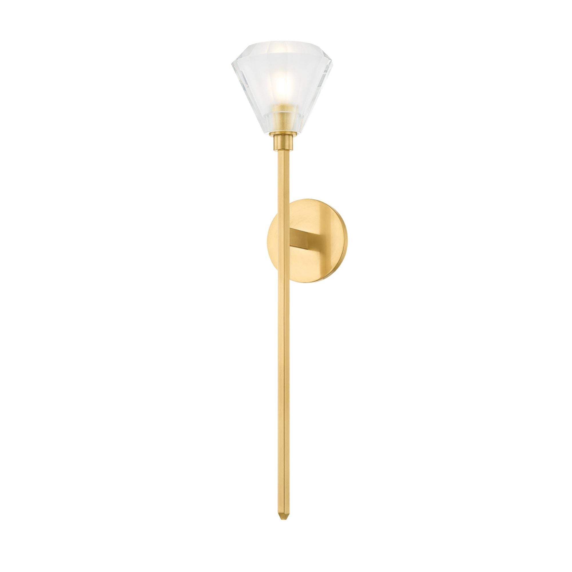 Maspeth 1-Light Wall Sconce in Aged Brass 5.5W x 25H