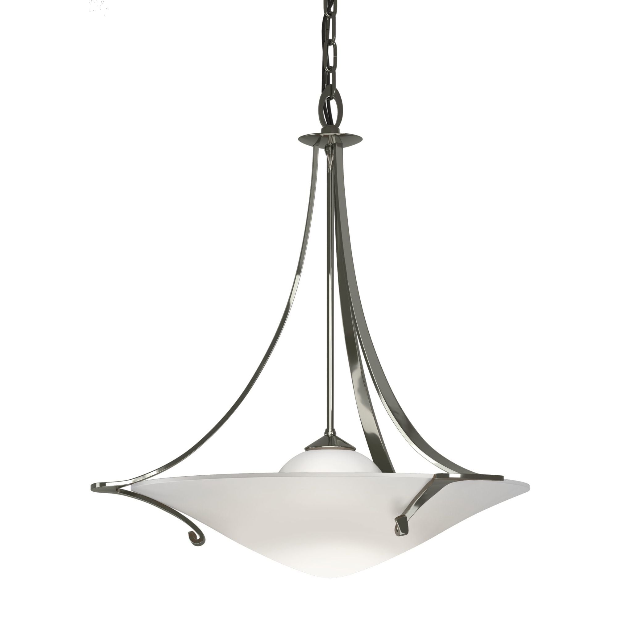 Antasia Pendant 1-Light Opal Glass (GG) in Sterling