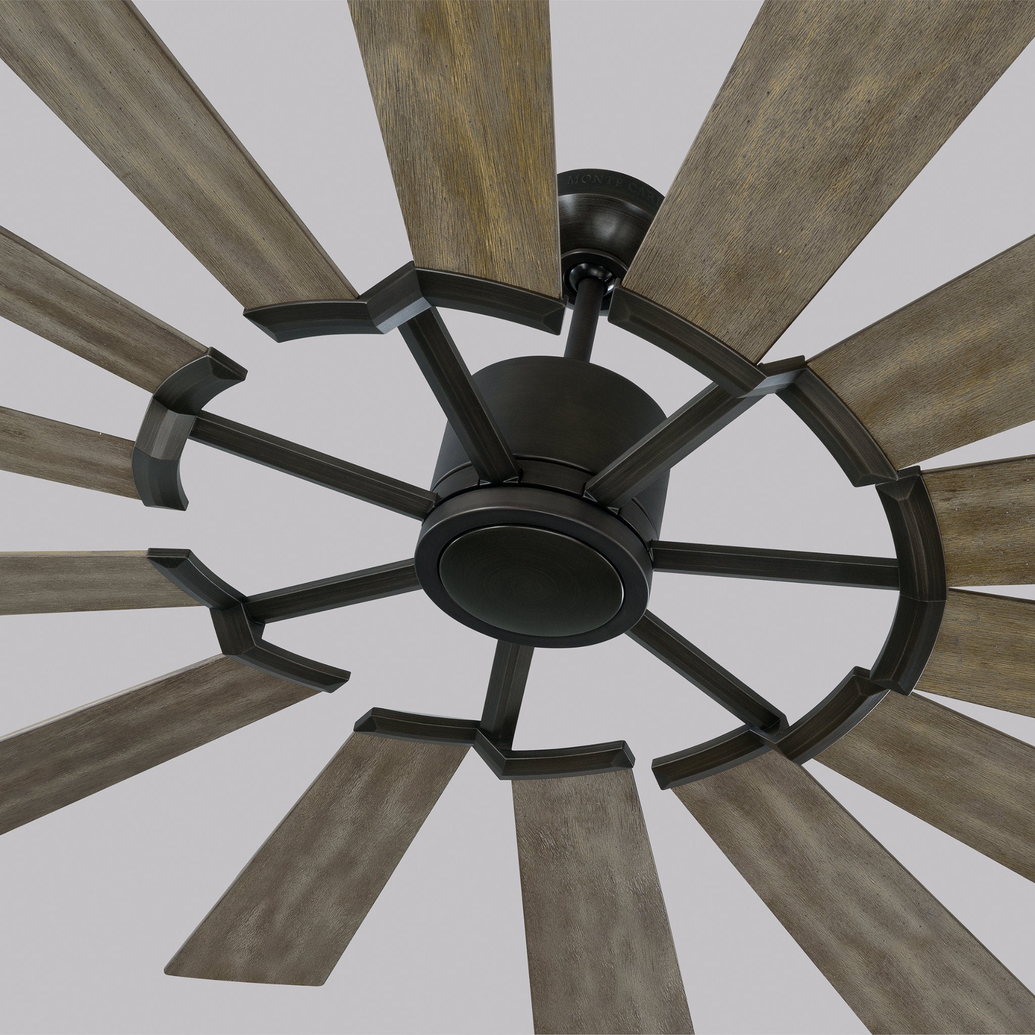 Prairie 72" LED Ceiling Fan  in Aged Pewter  w/ Distressed Grey Weathered Oak Blade D:72'' H:14 3/32''