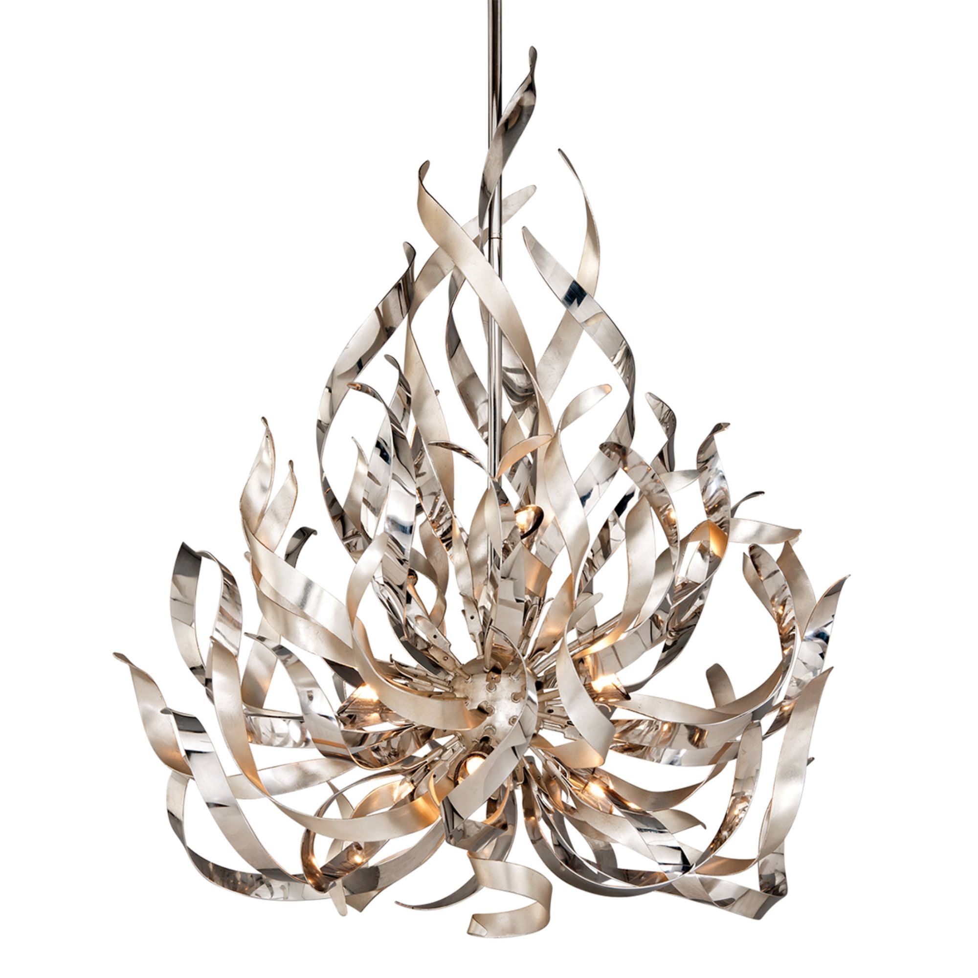 Graffiti 9-Light Chandelier in  Silver Leaf 34W x 41H
