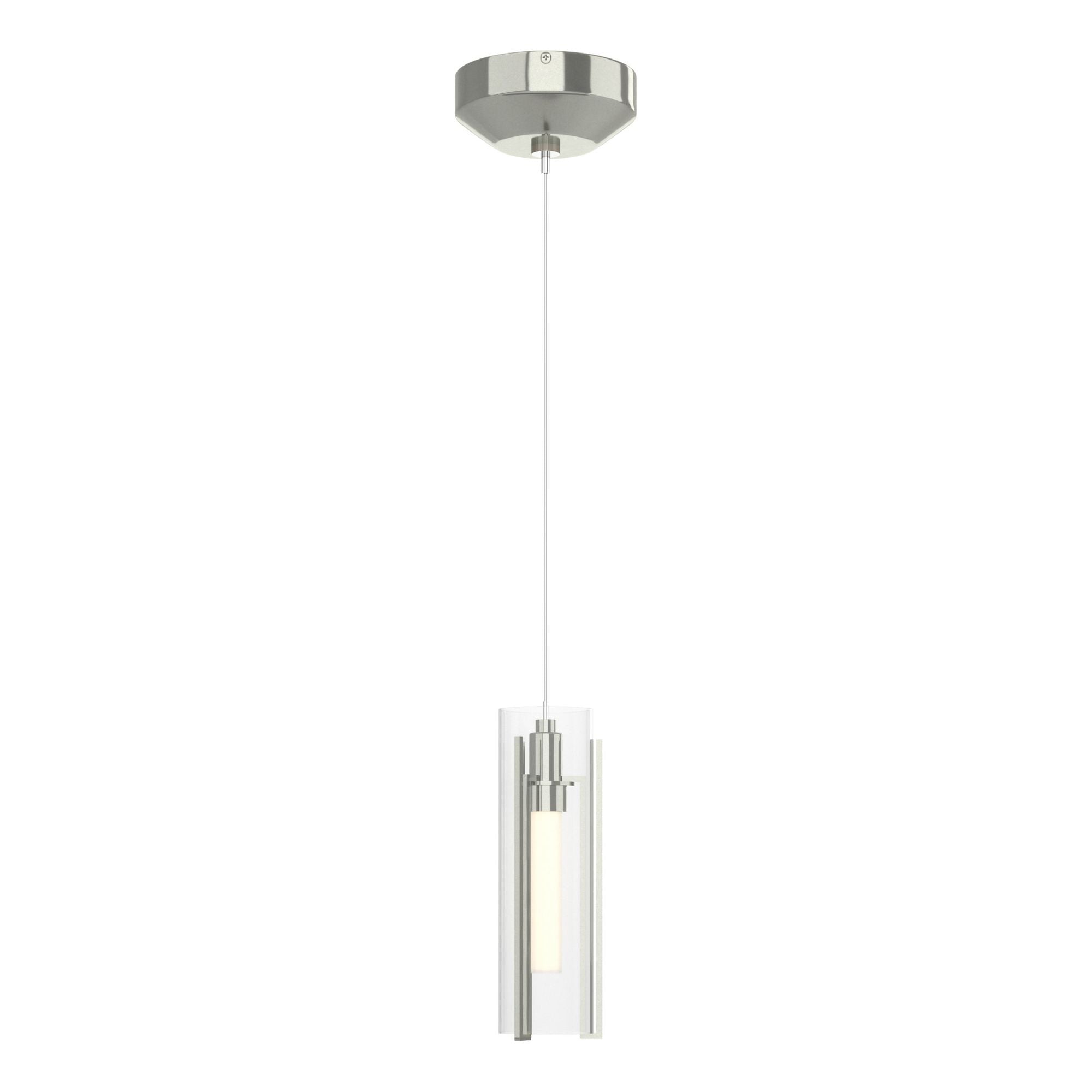 Exos Clear Glass Low Voltage Mini Pendant 1-Light Clear Glass (ZM) in Sterling