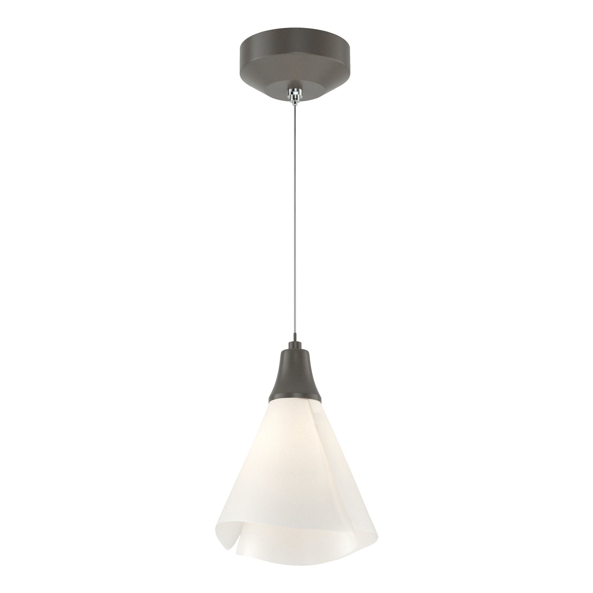 Mobius Low Voltage Mini Pendant 1-Light Spun Frost (SH) in Dark Smoke