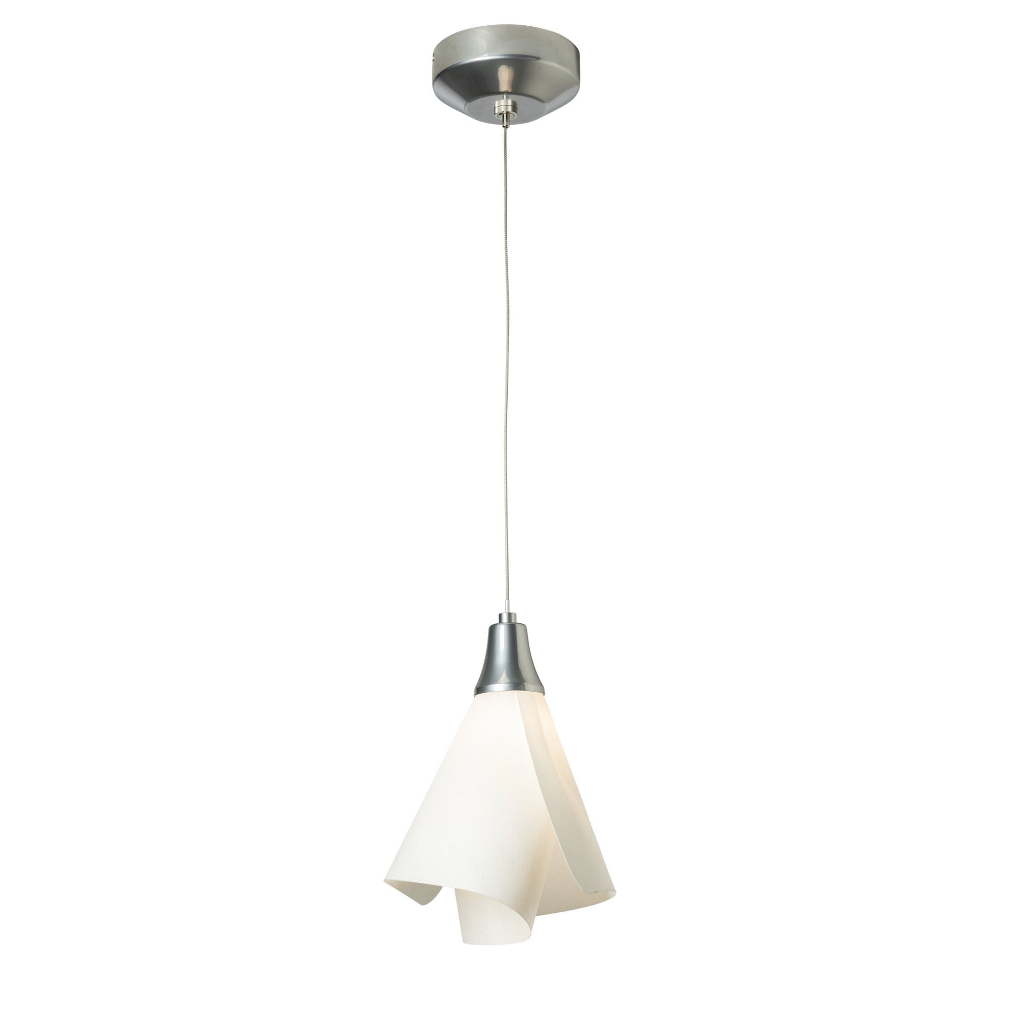 Mobius Low Voltage Mini Pendant 1-Light Spun Frost (SH) in Sterling