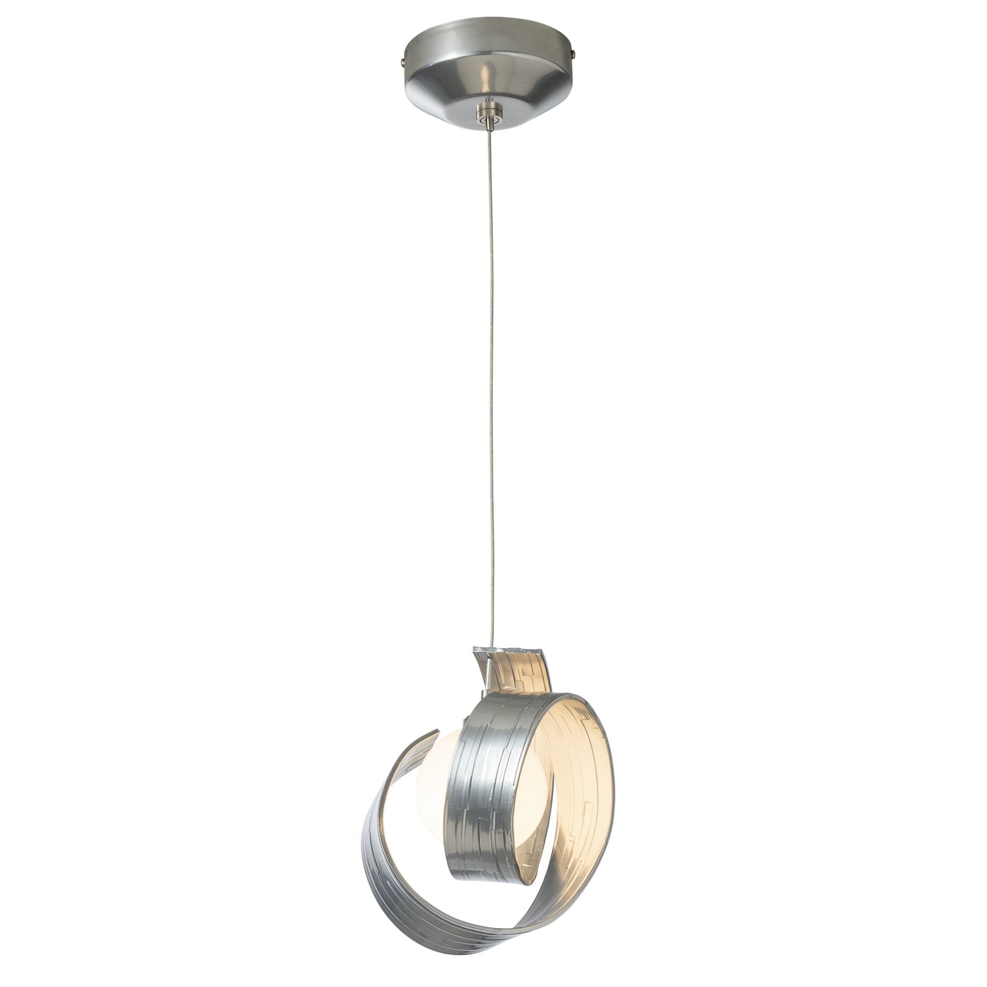 Riza Low Voltage Mini Pendant 1-Light Opal Glass (GG) in Sterling