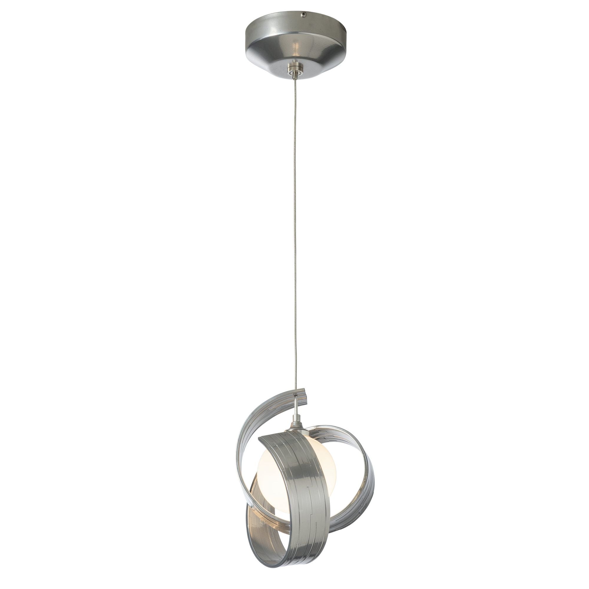 Riza Low Voltage Mini Pendant 1-Light Opal Glass (GG) in Sterling