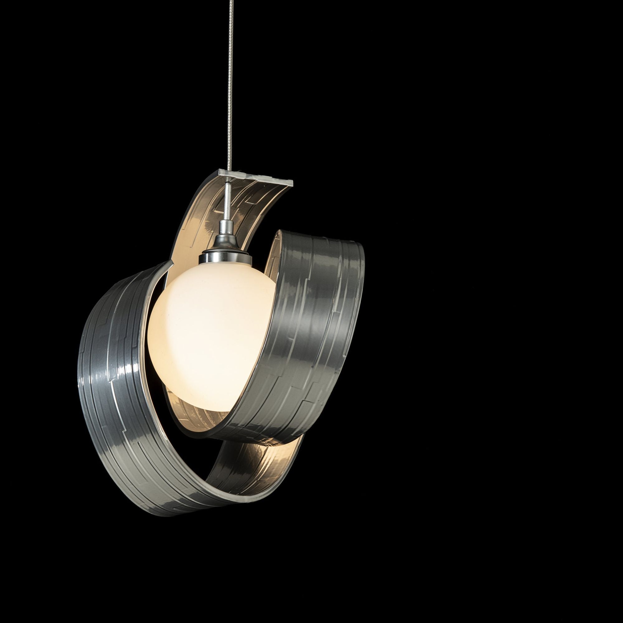 Riza Low Voltage Mini Pendant 1-Light Opal Glass (GG) in Sterling
