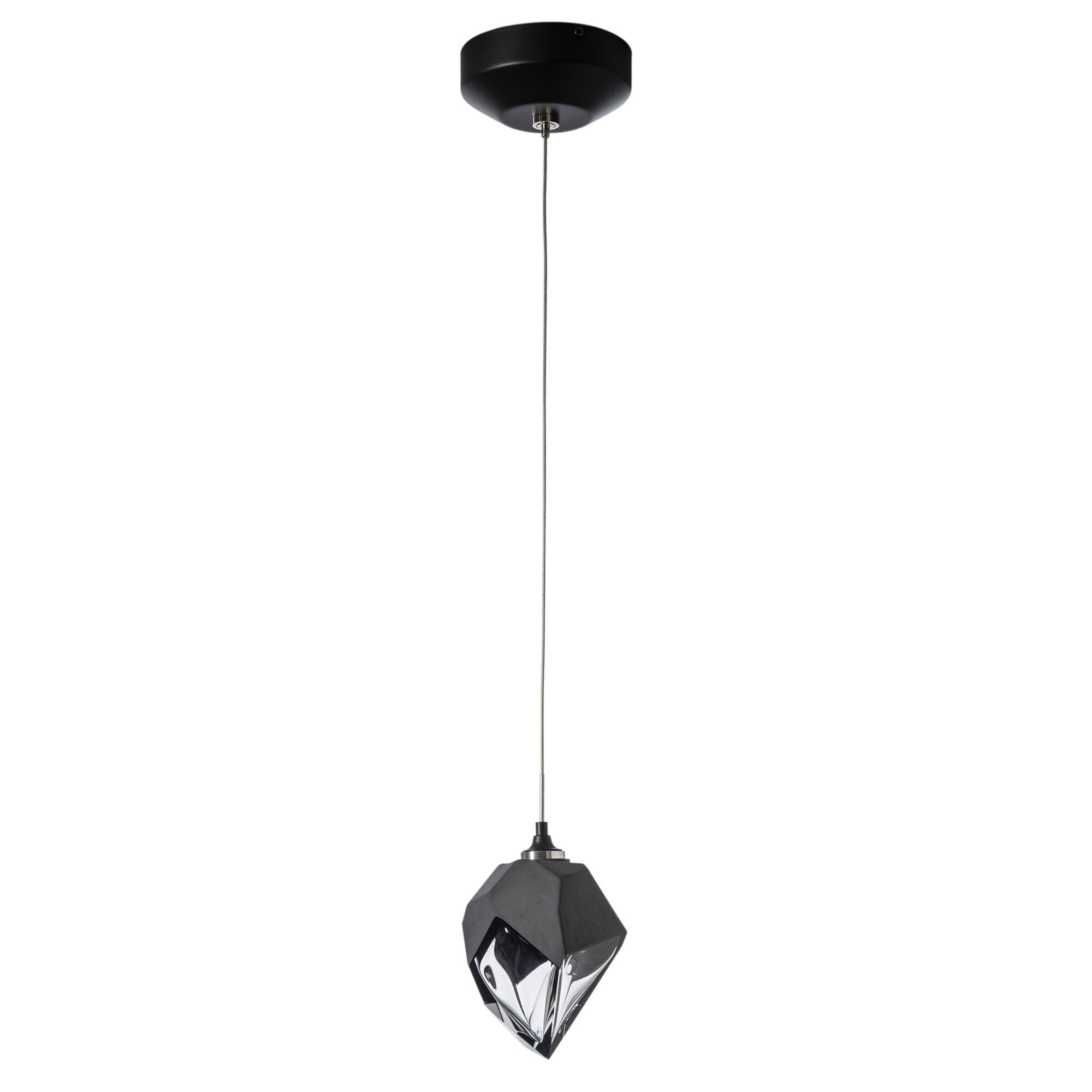 Chrysalis 1-Light Small Pendant 1-Light Black Crystal (BP) in Black
