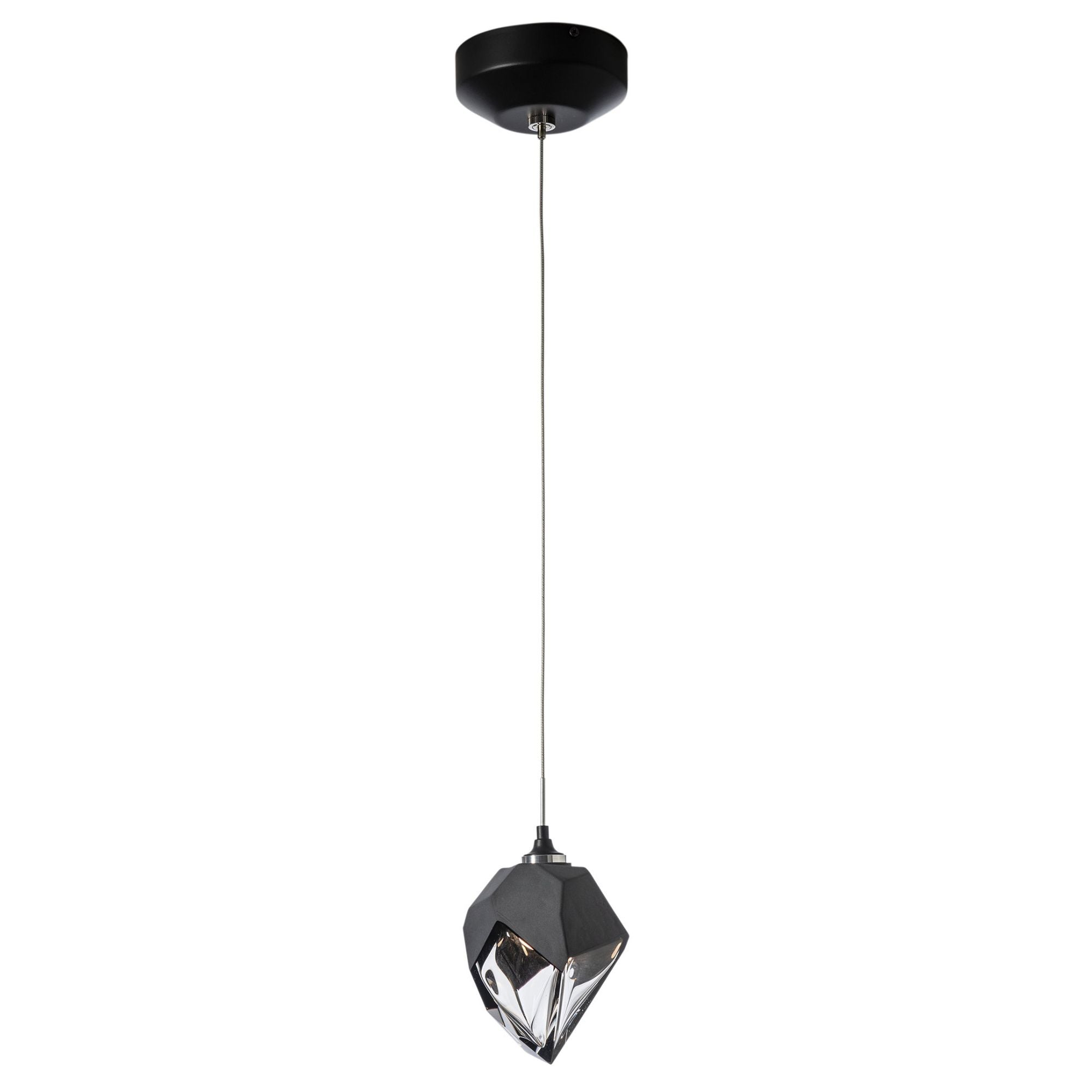 Chrysalis 1-Light Small Pendant 1-Light Black Crystal (BP) in Black