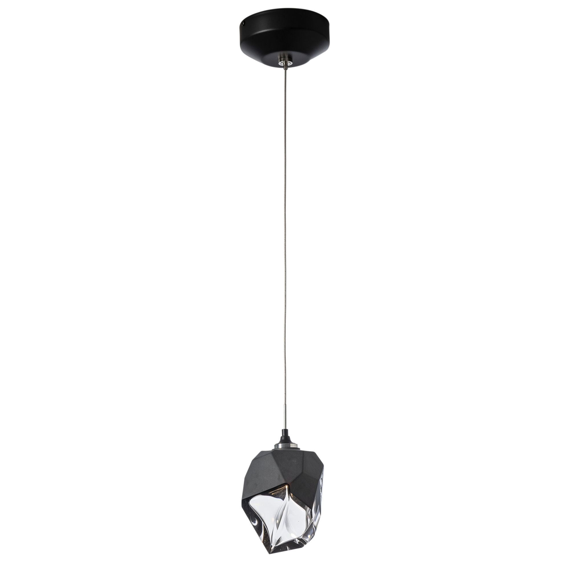 Chrysalis 1-Light Small Pendant 1-Light Black Crystal (BP) in Black