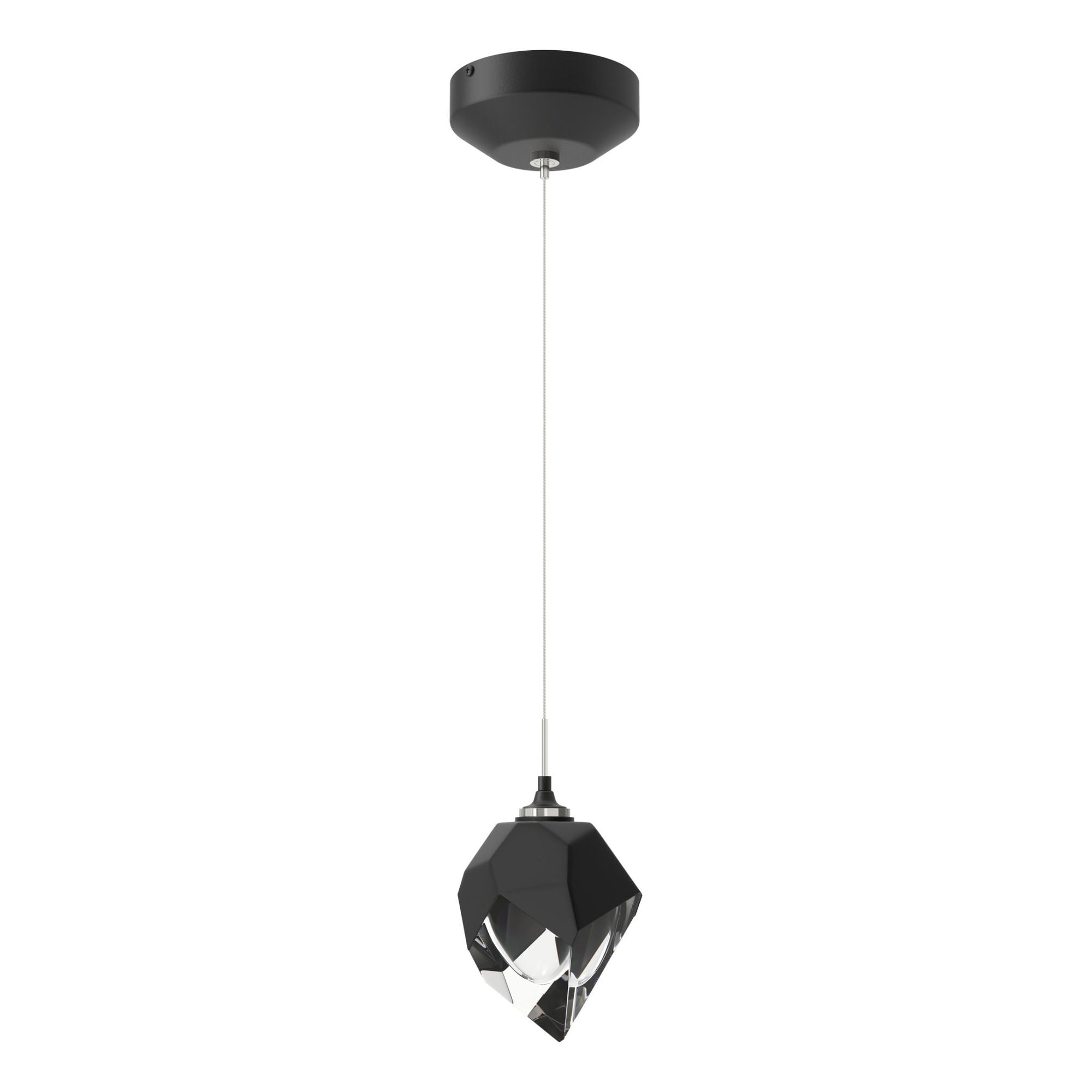 Chrysalis 1-Light Small Pendant 1-Light Black Crystal (BP) in Black